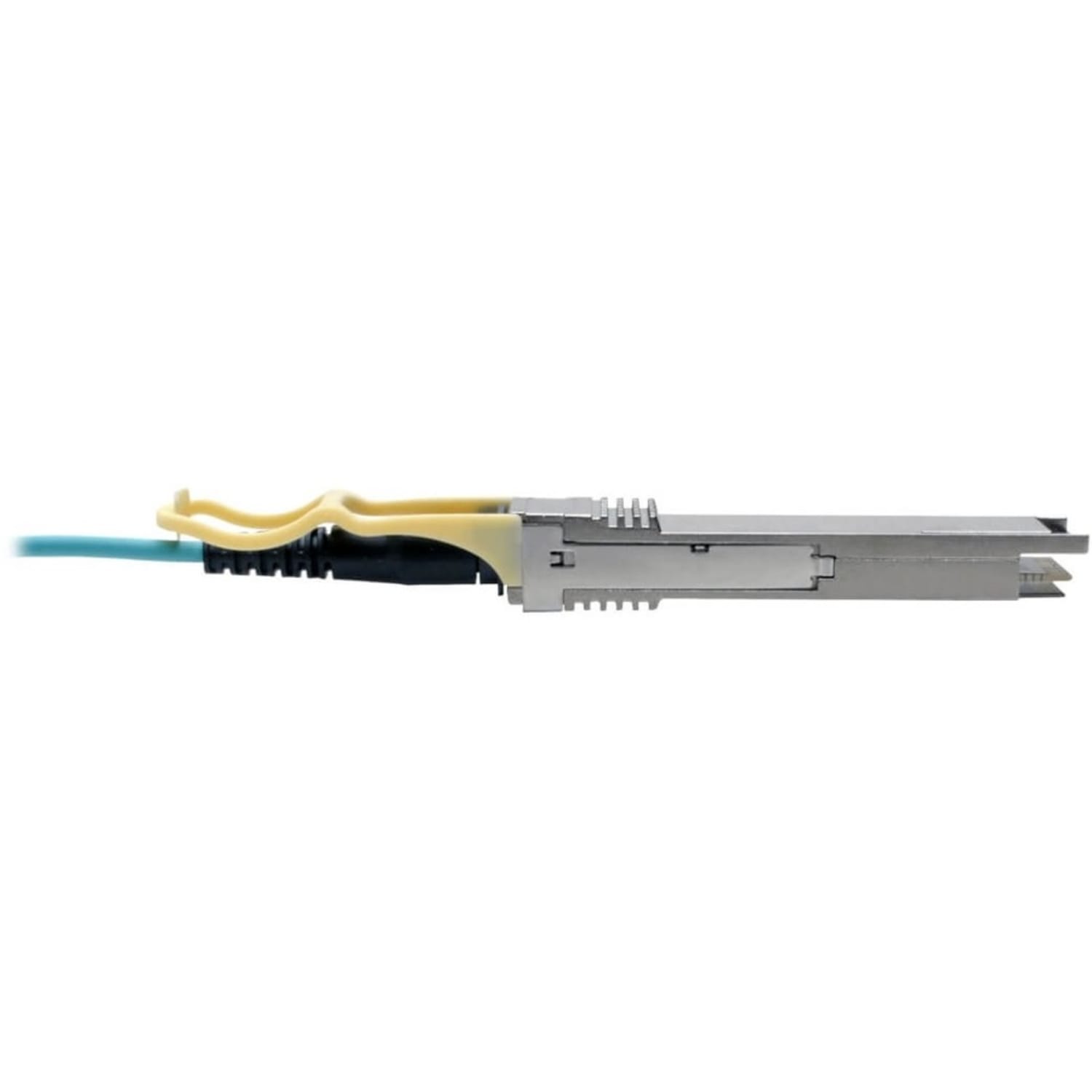 Eaton Tripp Lite Series QSFP28 to QSFP28 Active Optical Cable - 100GbE, AOC, M/M, Aqua, 20M (65.61 ft.) - 100GBase-AOC direct attach cable - QSFP28 to QSFP28 - 20 m - fiber optic - 50 / 125 micron - OM3 - active, plenum - aqua - Image 5