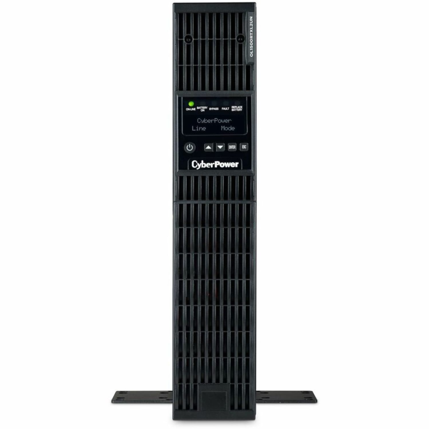 CyberPower OL1500RTXL2UN Smart App Online UPS Systems - 1500VA/1350W, 100 - 125 VAC, NEMA 5-15P, 2U, Rack/Tower, 8 Outlets, LCD- OL1500RTXL2UN - Image 6