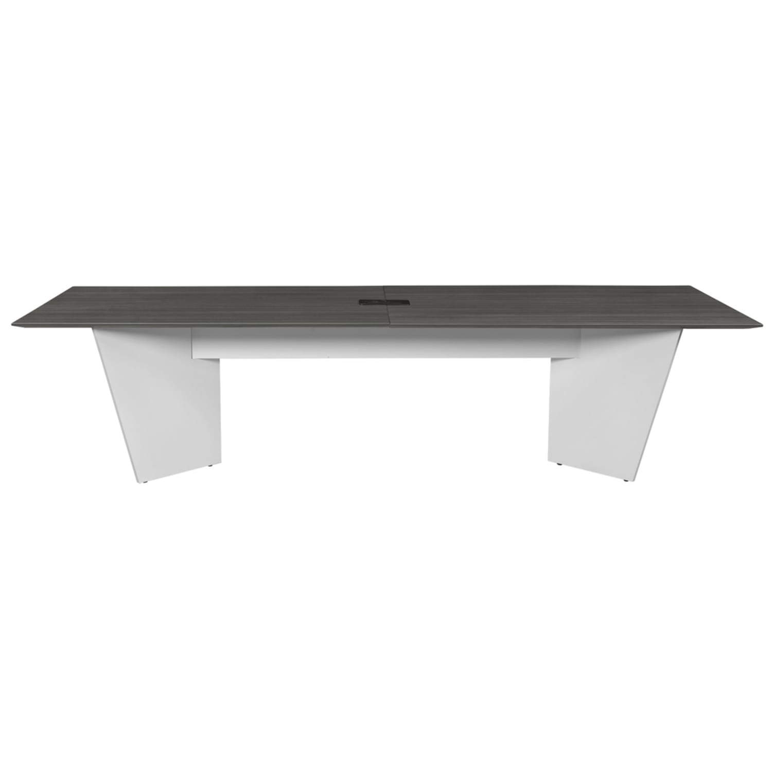 Regency Array Melamine Oval Conference Table, 29inH x 120inW x 48inD, Ash Gray/White - Image 5