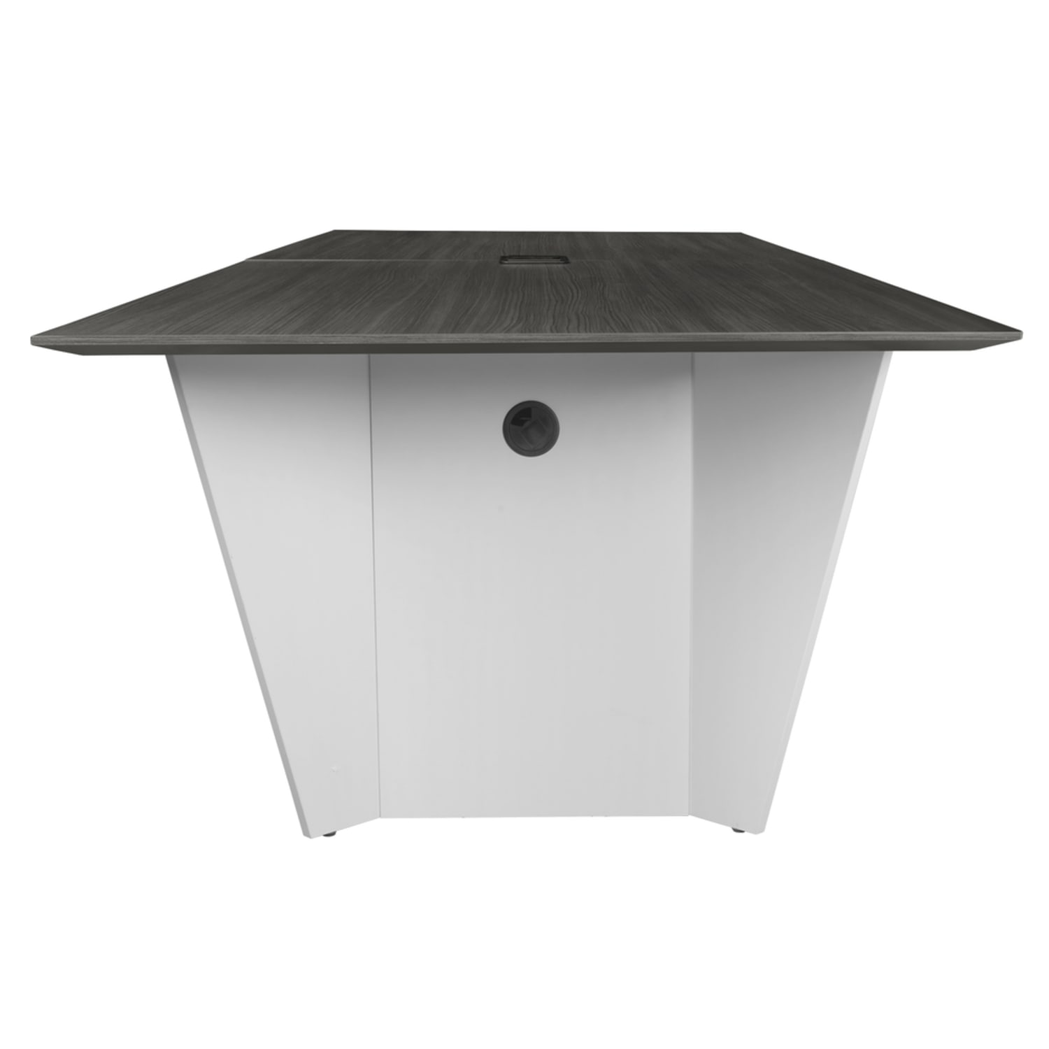 Regency Array Melamine Oval Conference Table, 29inH x 120inW x 48inD, Ash Gray/White - Image 6