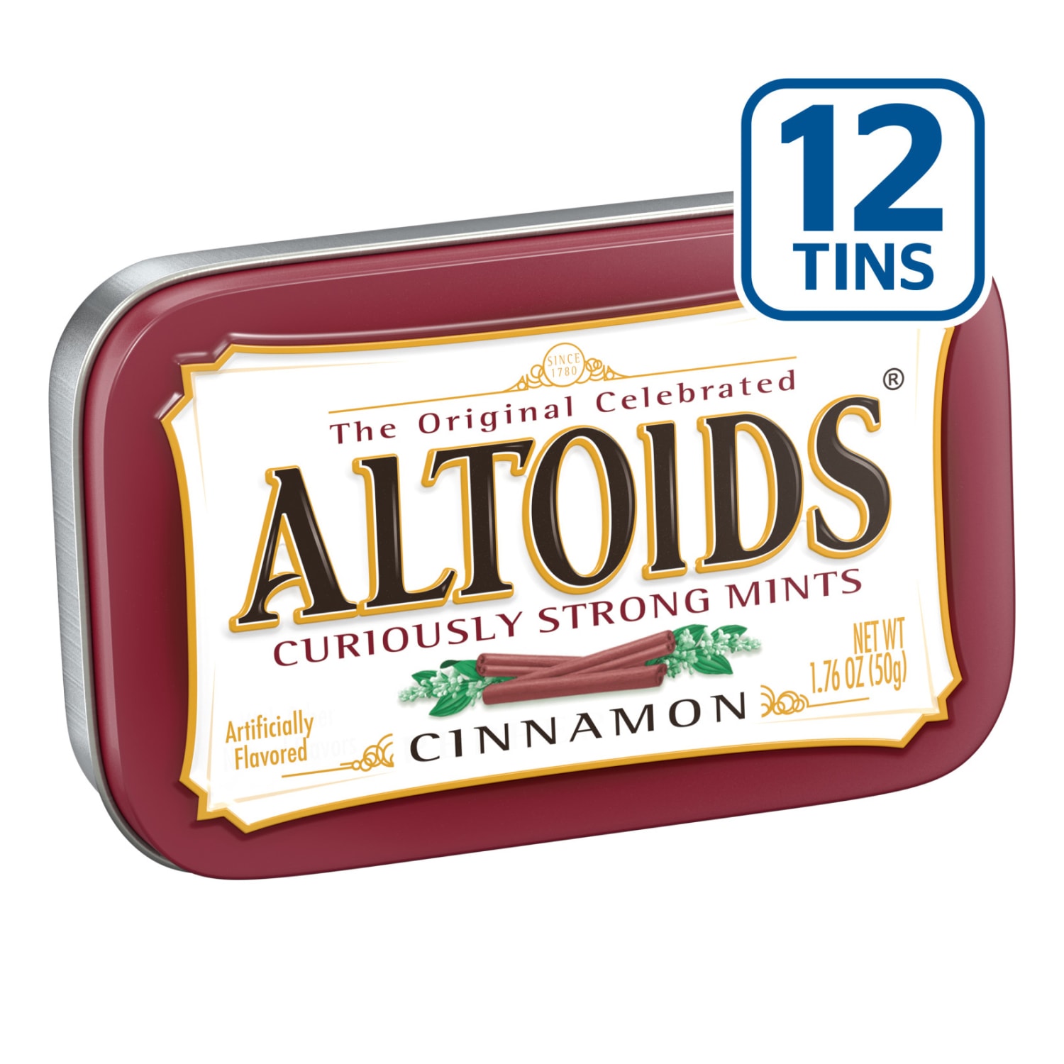 Altoids Curiously Strong Mints, Cinnamon, 1.76 Oz, Pack Of 12 Tins - Image 3