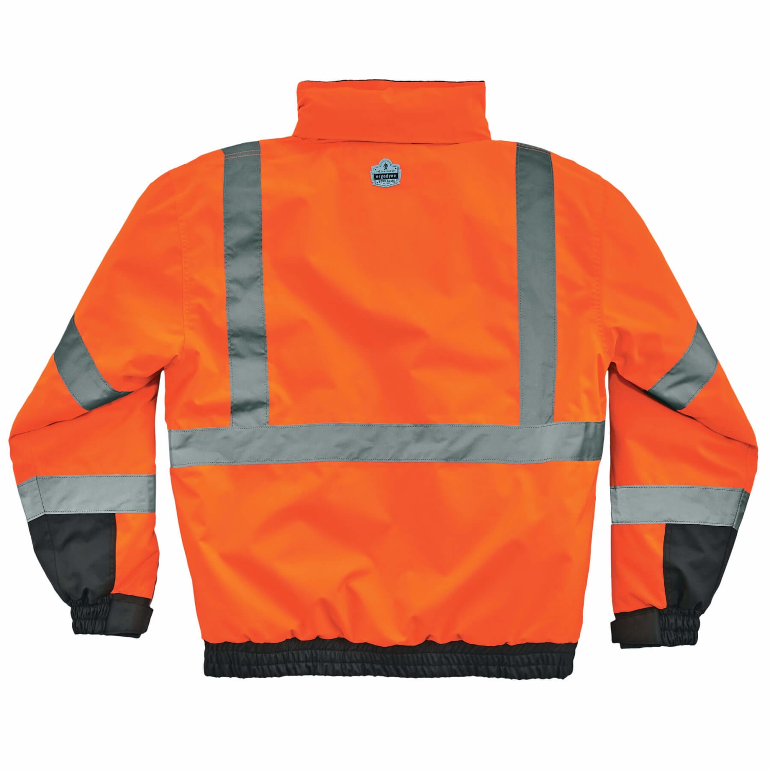 Ergodyne GloWear 8377 Type-R Class 3 Quilted Bomber Jacket, Medium, Orange - Image 3