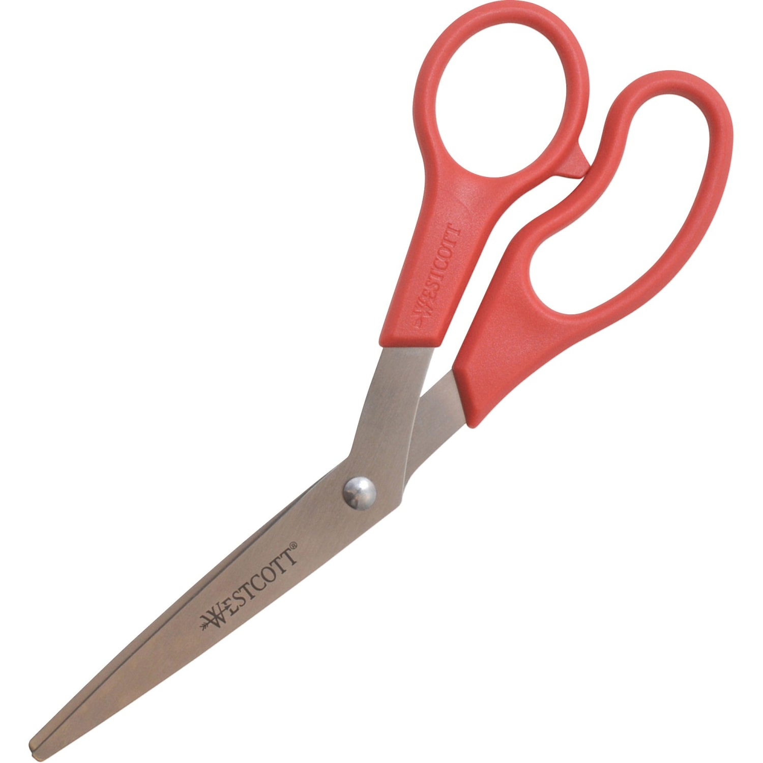 Westcott All-Purpose Value Stainless Steel Scissors, 8in, Bent, Red - Image 3