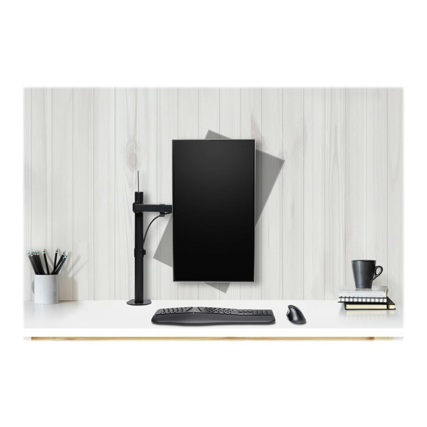 Kensington SmartFit Desk Mount for Monitor - Black - 1 Display(s) Supported - 34in Screen Support - 17.64 lb Load Capacity - 75 x 75, 100 x 100 - Steel, Aluminum, Metal, Acrylonitrile Butadiene Styrene (ABS), Nylon, Fiberglass - Image 4