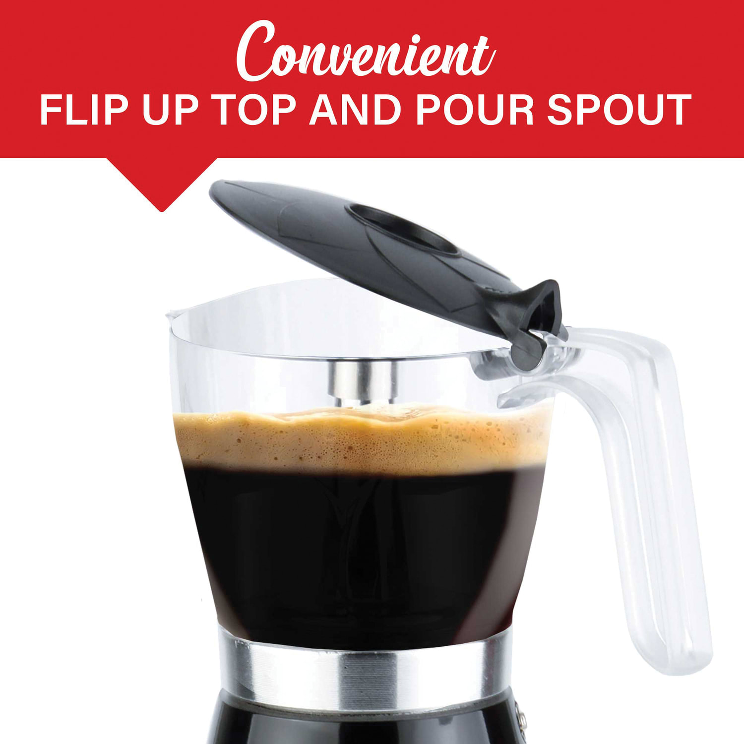 Brentwood 6-Cup Cordless Electric Moka Pot Espresso Machine, Black - Image 6