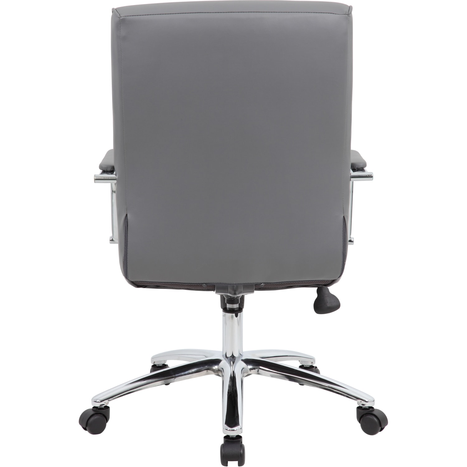 Boss Office Products Modern Executive Conference Ergonomic Chair Caressoft Vinyl GrayChrome PopularChairscom