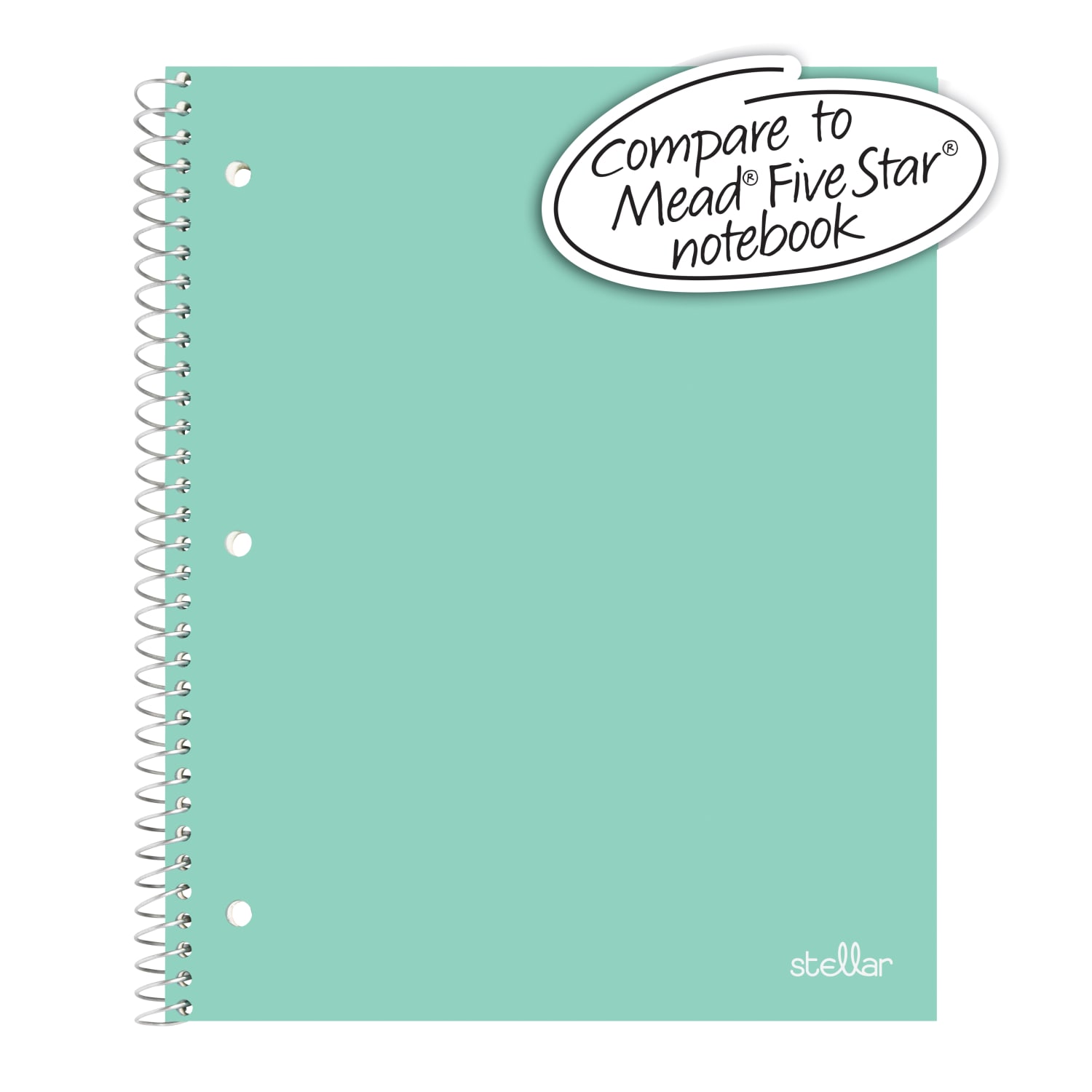 Office Depot Brand Stellar Poly Notebook, 8-1/2in x 11in,  1 Subject, College Ruled, 100 Sheets, Mint - Image 3