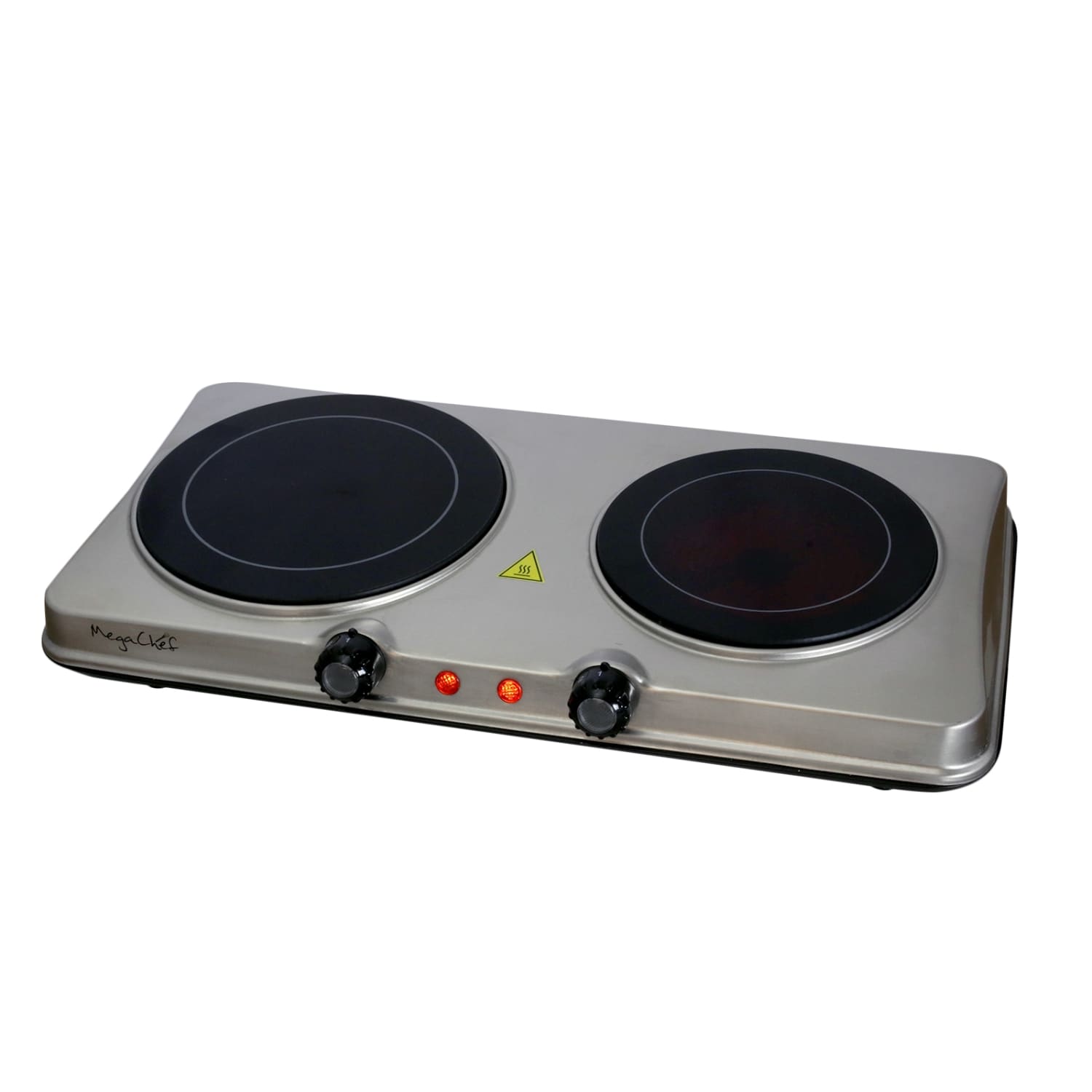 MegaChef Dual-Burner Electric Infrared Cooktop Buffet Range, Steel - Image 4
