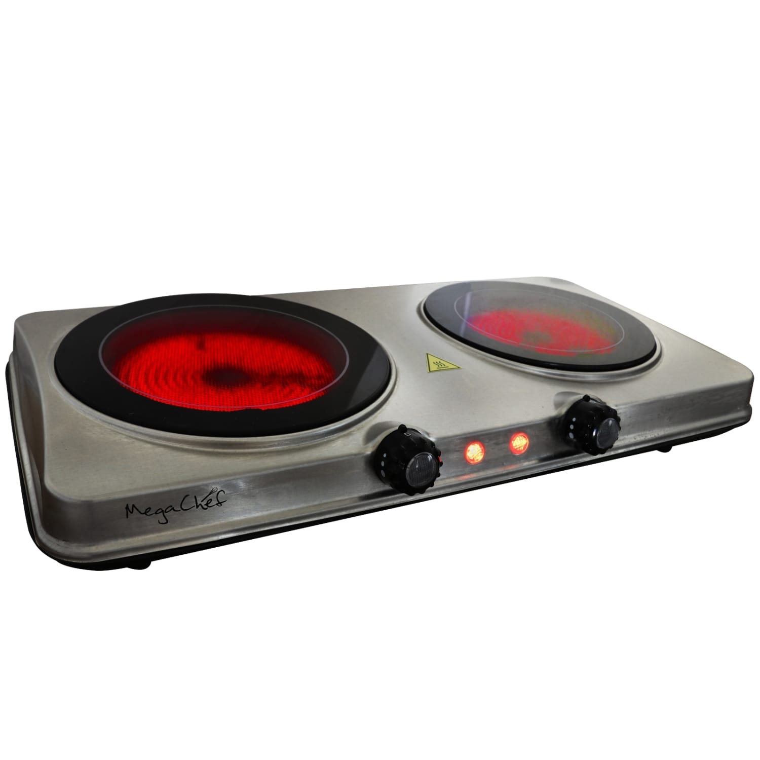 MegaChef Dual-Burner Electric Infrared Cooktop Buffet Range, Steel - Image 6