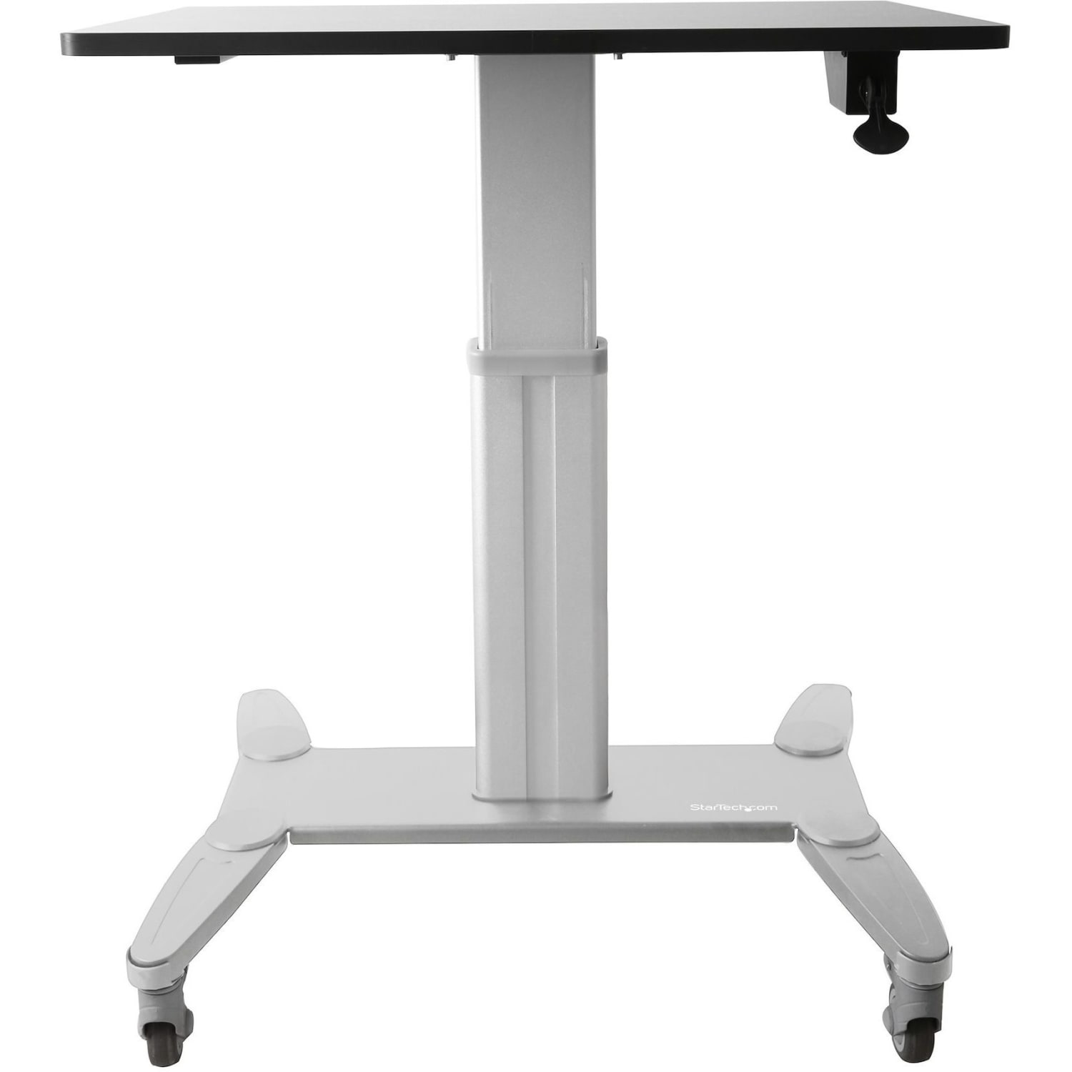 StarTech.com 28inW Mobile Sit-Stand Workstation, Silver - Image 3