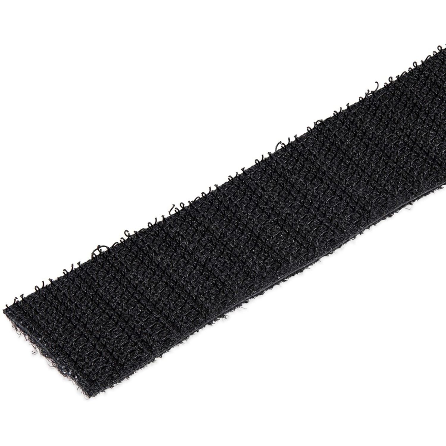 StarTech.com Hook-and-Loop Cable Management Tie - 50 ft. Bulk Roll - Black - Cut-to-Size Cable Wrap / Straps - Image 3