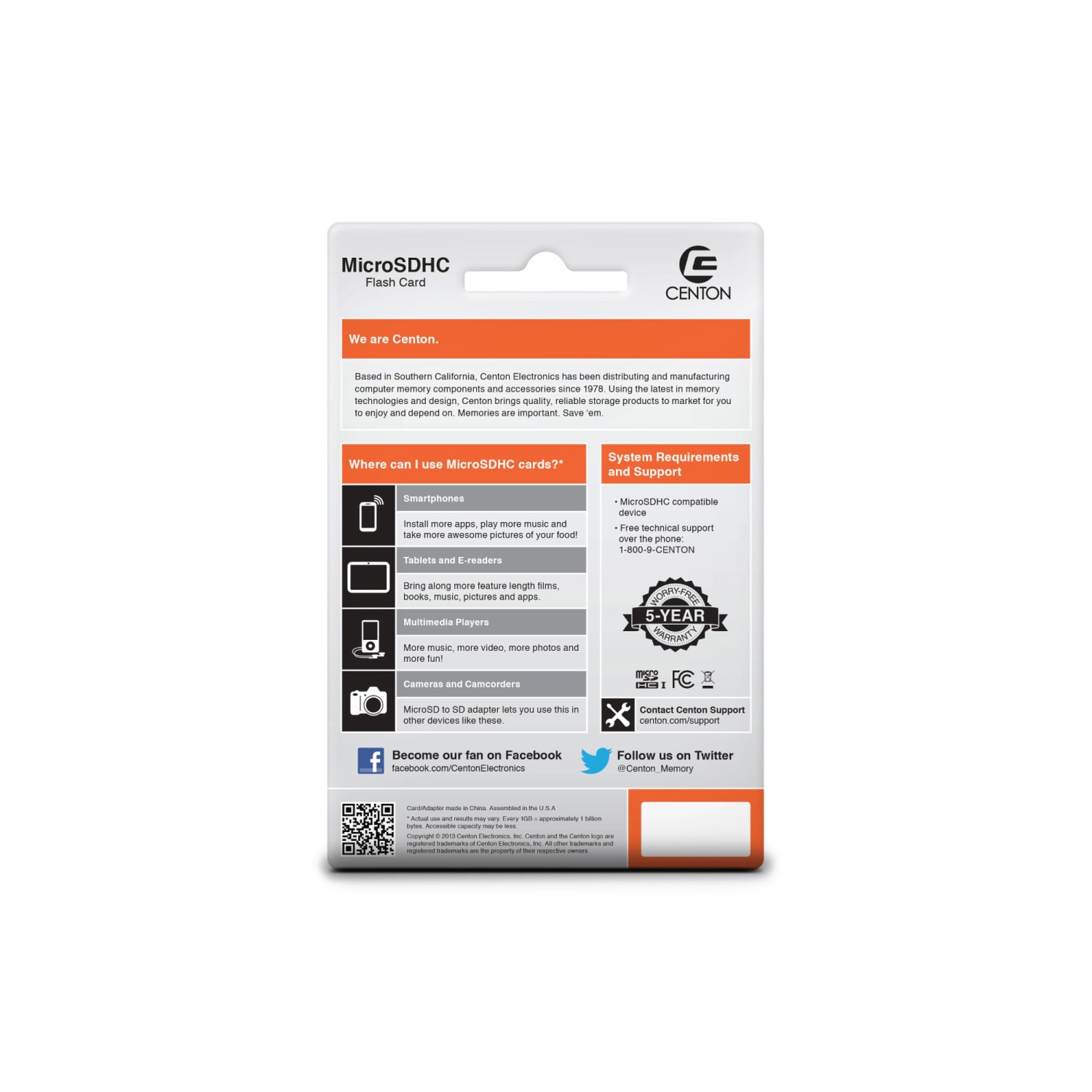 Centon microSDHC UHS-I Flash Memory Card, With SD Adapter, 16GB - Image 3