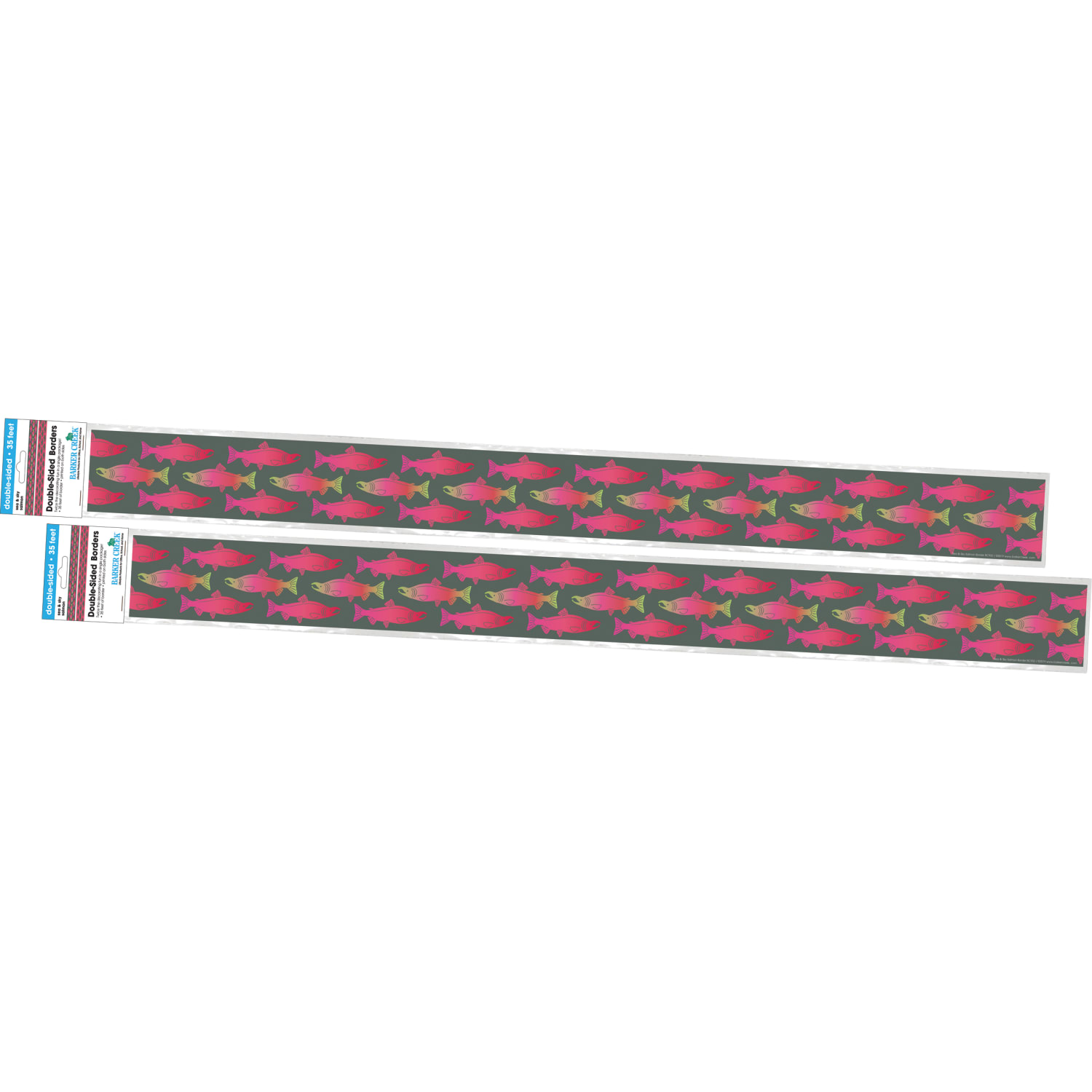 Barker Creek Double-Sided Border, 3in x 35in, Sea & Sky Salmon, Pack Of 24 Strips - Image 3