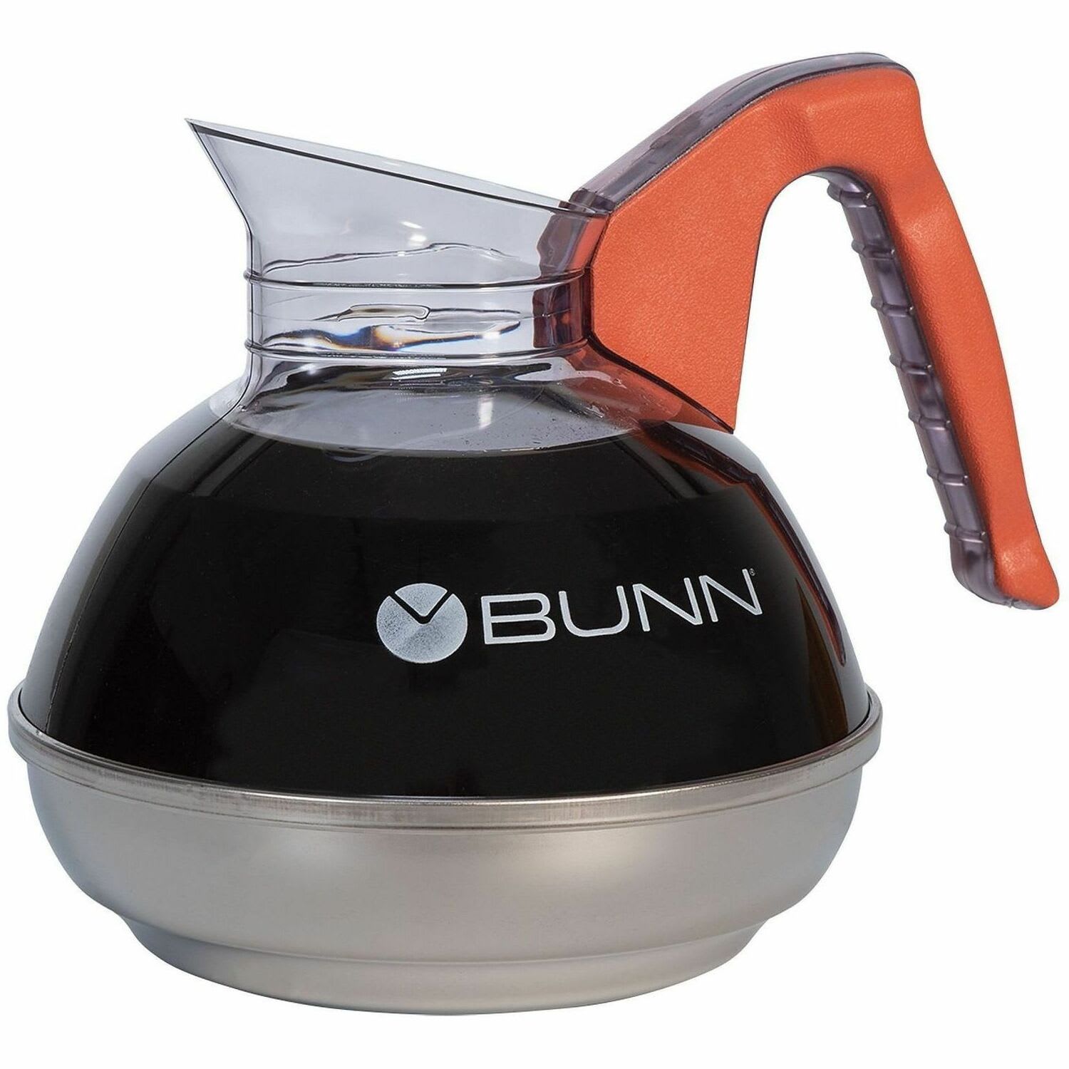 BUNN Easy Pour 12 Cup Commercial Coffee Decanter, Decaffeinated, Orange Handle - Image 3