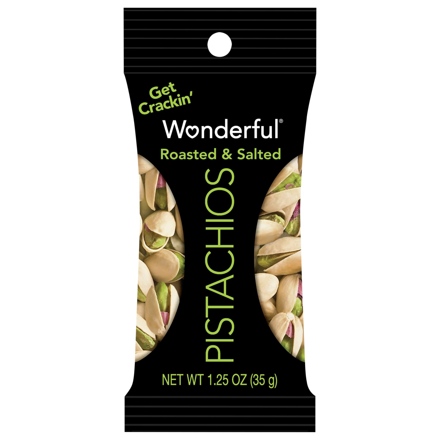 Wonderful Pistachios Roasted & Salted In-Shell Pistachios, 1.25 Oz, Box Of 12 Bags - Image 3