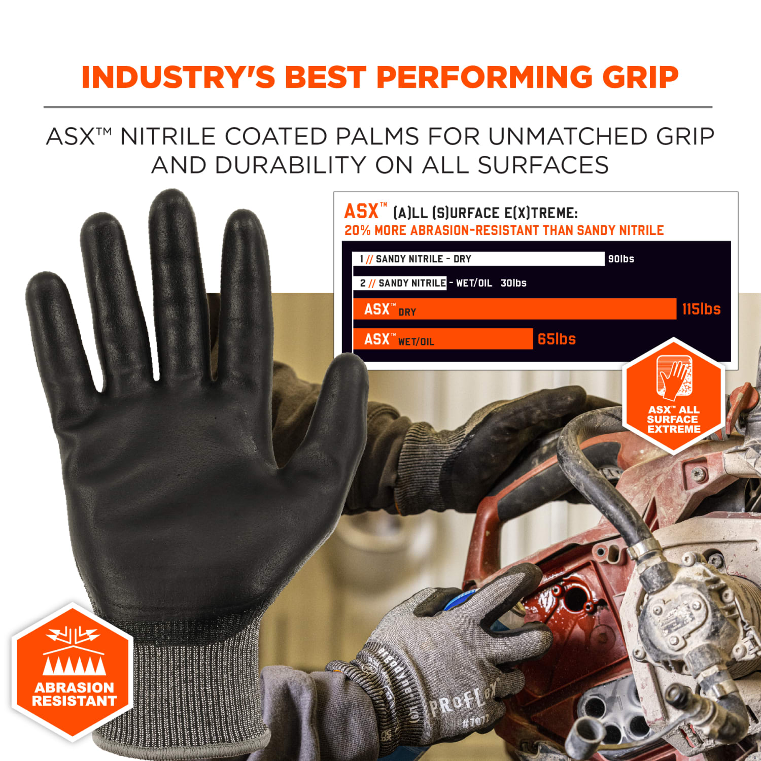 Ergodyne Proflex 7072-12PR Nitrile-Coated Cut-Resistant Gloves, Gray, Small, Set Of 12 Pairs - Image 5