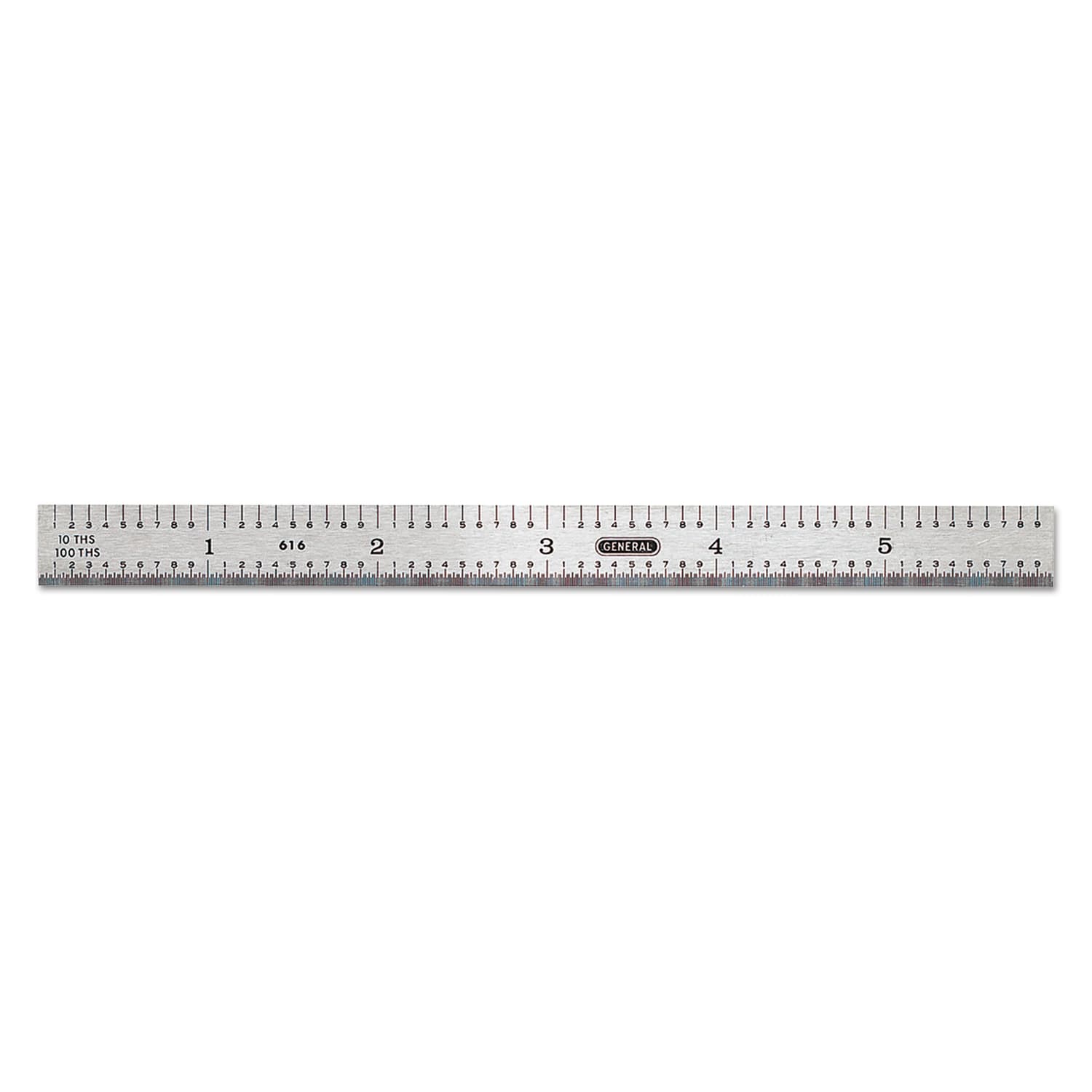 General Tools Industrial Steel Rules, 6 in X 15/32 in, Polished Stainless Steel, Rigid
