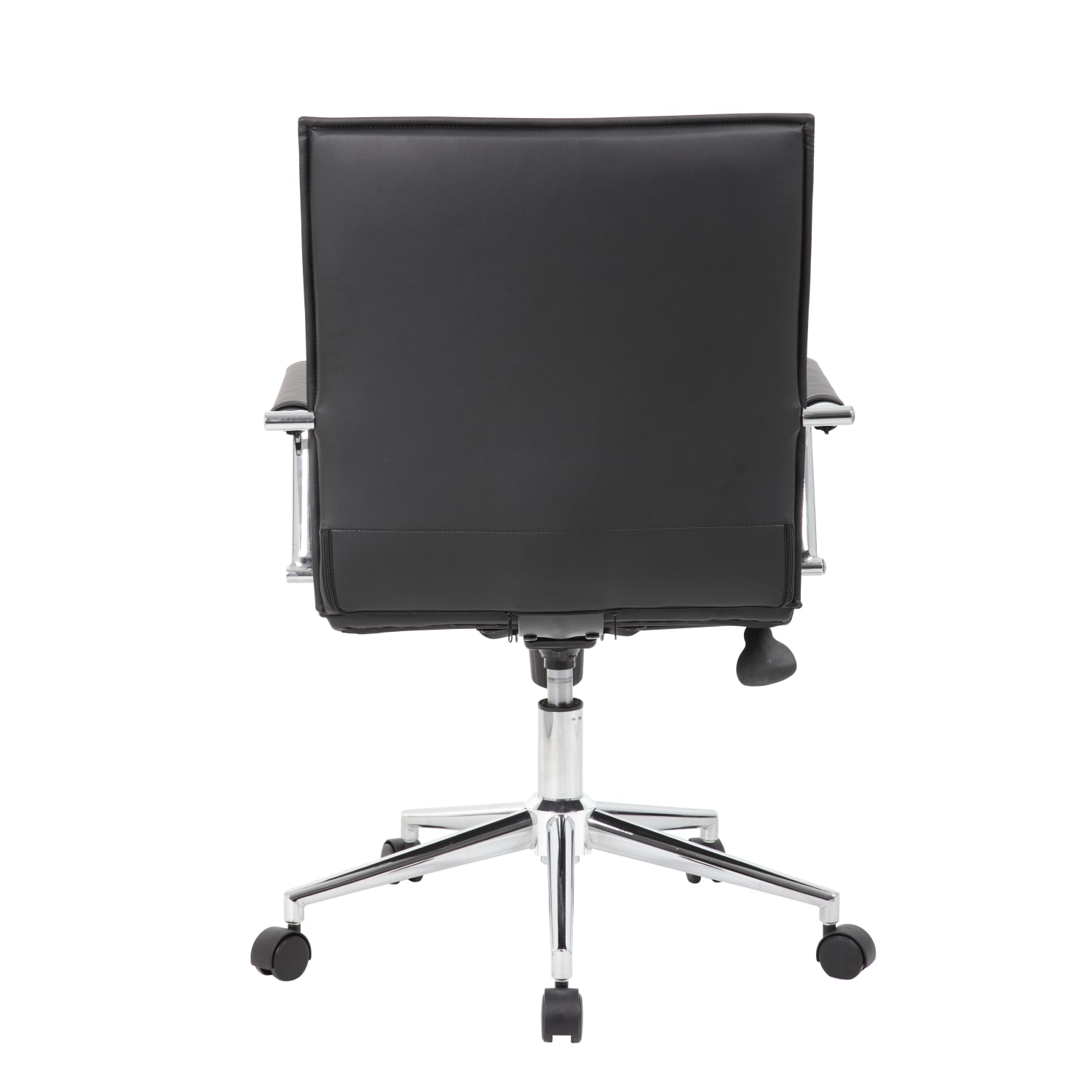 Boss Office Products Sleek Ribbed Vinyl Task Chair Black PopularChairscom