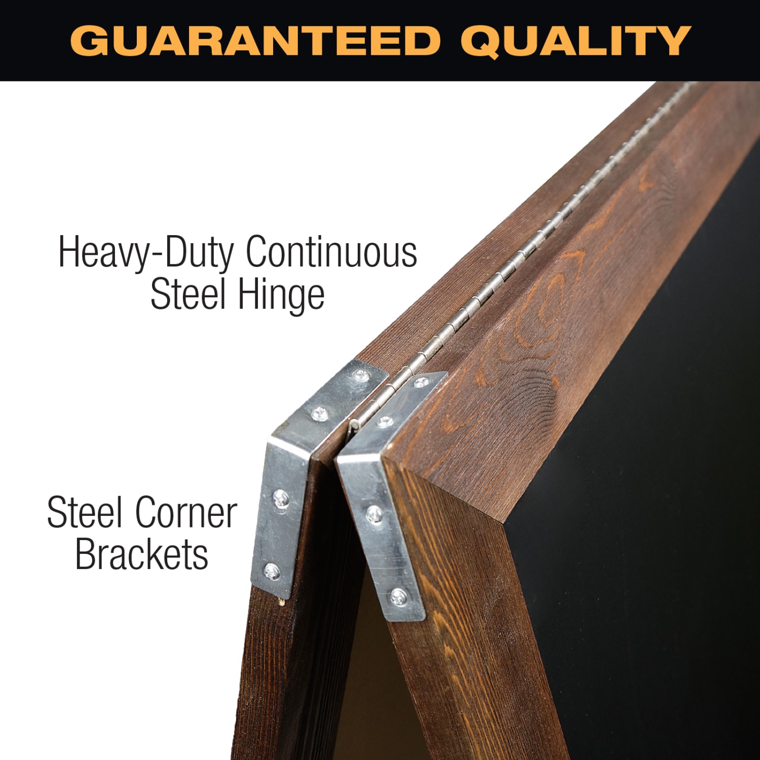 Excello Global Products Double-Sided A-Frame Magnetic Indoor/Outdoor Chalkboard Sign, Porcelain, 59in x 27in, Brown Wood Frame - Image 4