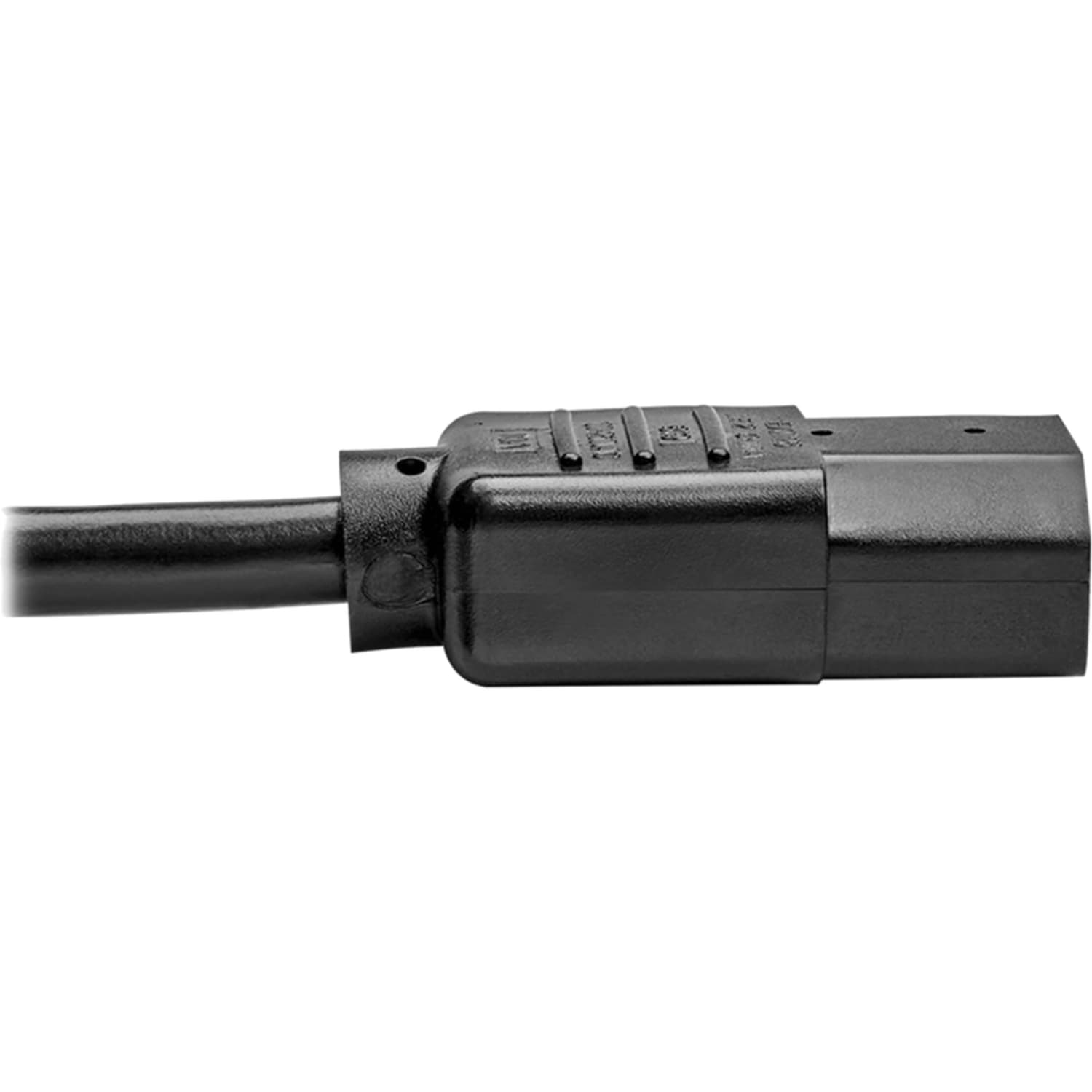 Eaton Tripp Lite Series Desktop Computer AC Power Cord, Right-Angle NEMA 5-15P to C13 - 10A, 125V, 18 AWG, 10 ft. (3.05 m), Black - Power cable - NEMA 5-15P right-angled to power IEC 60320 C13 - 125 V - 10 A - 10 ft - black - Image 5