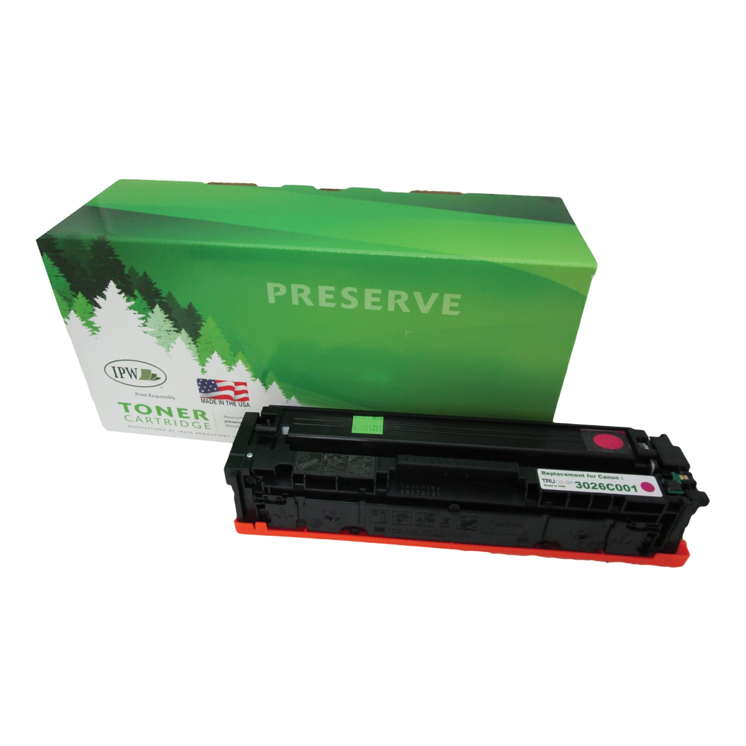 IPW Preserve Remanufactured Magenta High Yield Toner Cartridge Replacement For Canon 054H M, 3026C001, 545-026-ODP