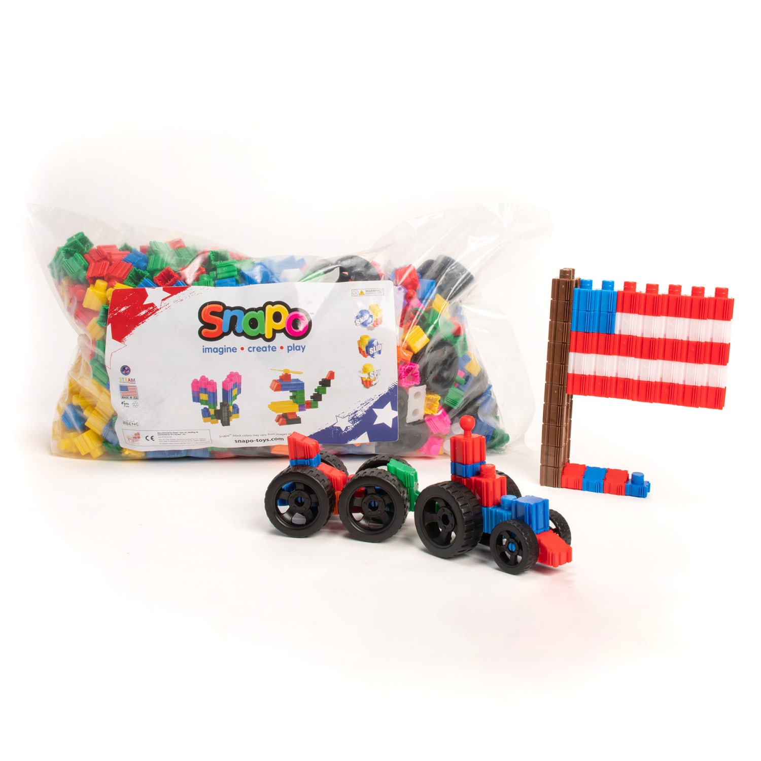 Snapo Building Blocks, Mega Builders Kit, 1100 Pieces - Image 4