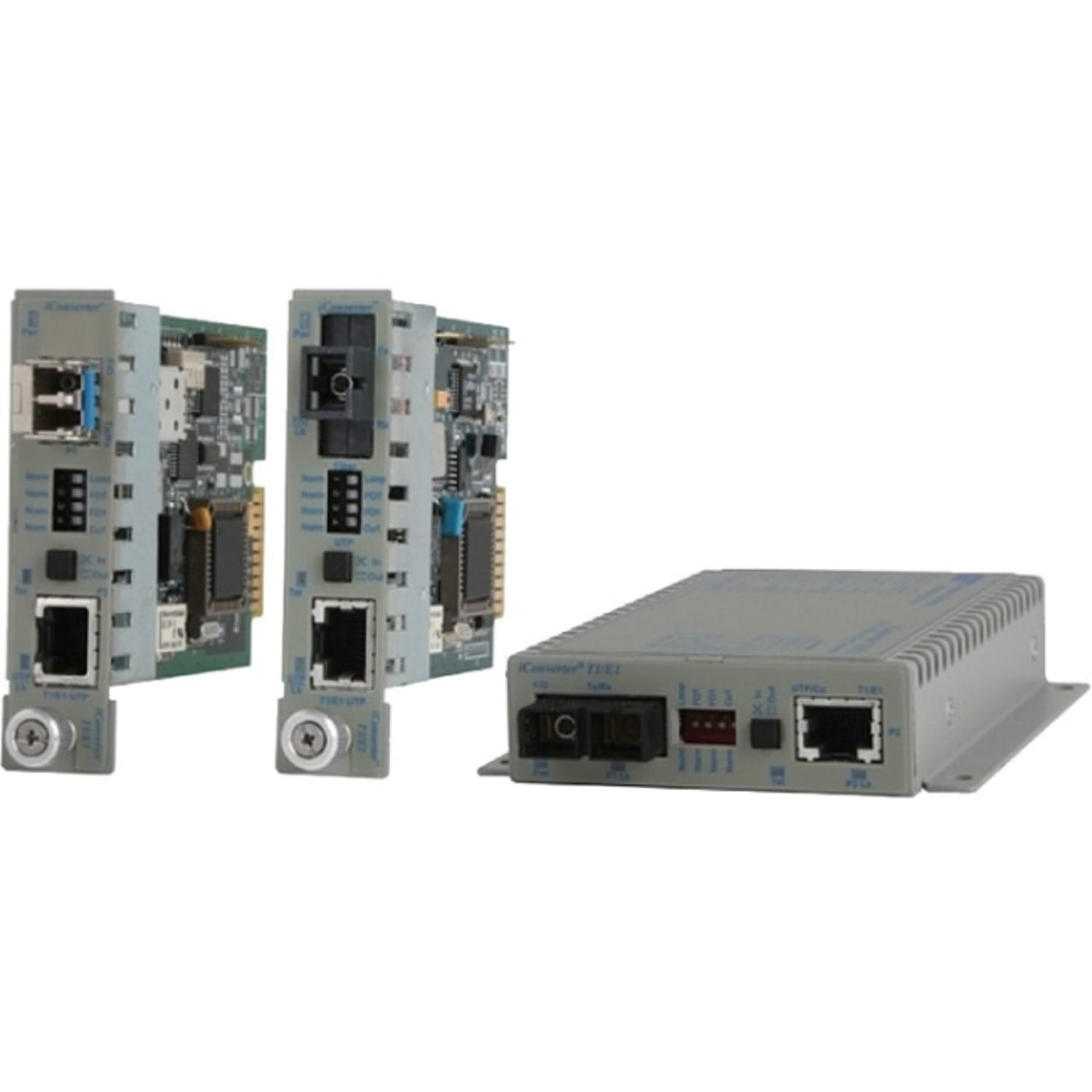 Omnitron Systems T1/E1 Managed Media Converter - 1 x LC Ports - T1/E1 - 3.11 Mile - Wall Mountable, External, Desktop - Image 3