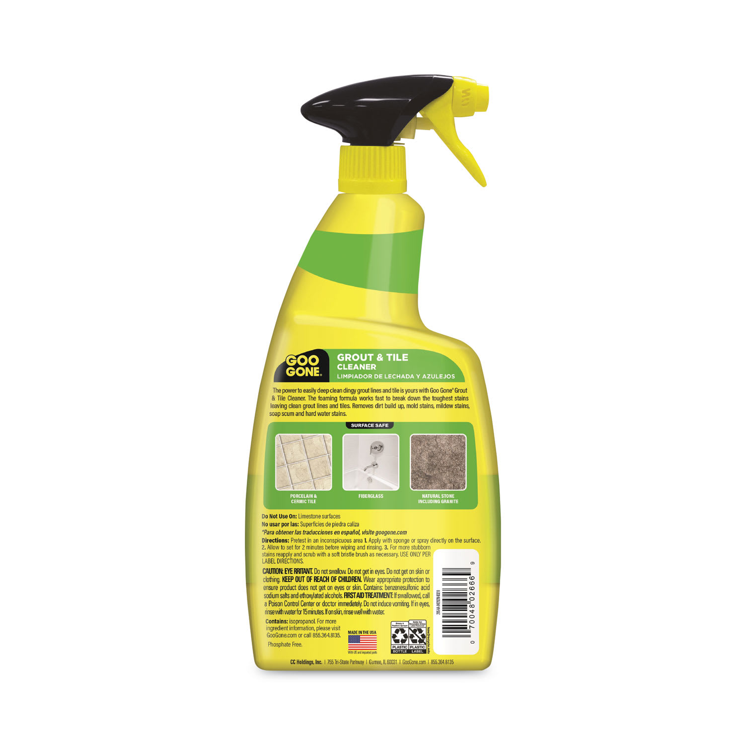 Goo Gone Grout and Tile Cleaner, Citrus Scent, 28 oz Trigger Spray Bottle - Image 3