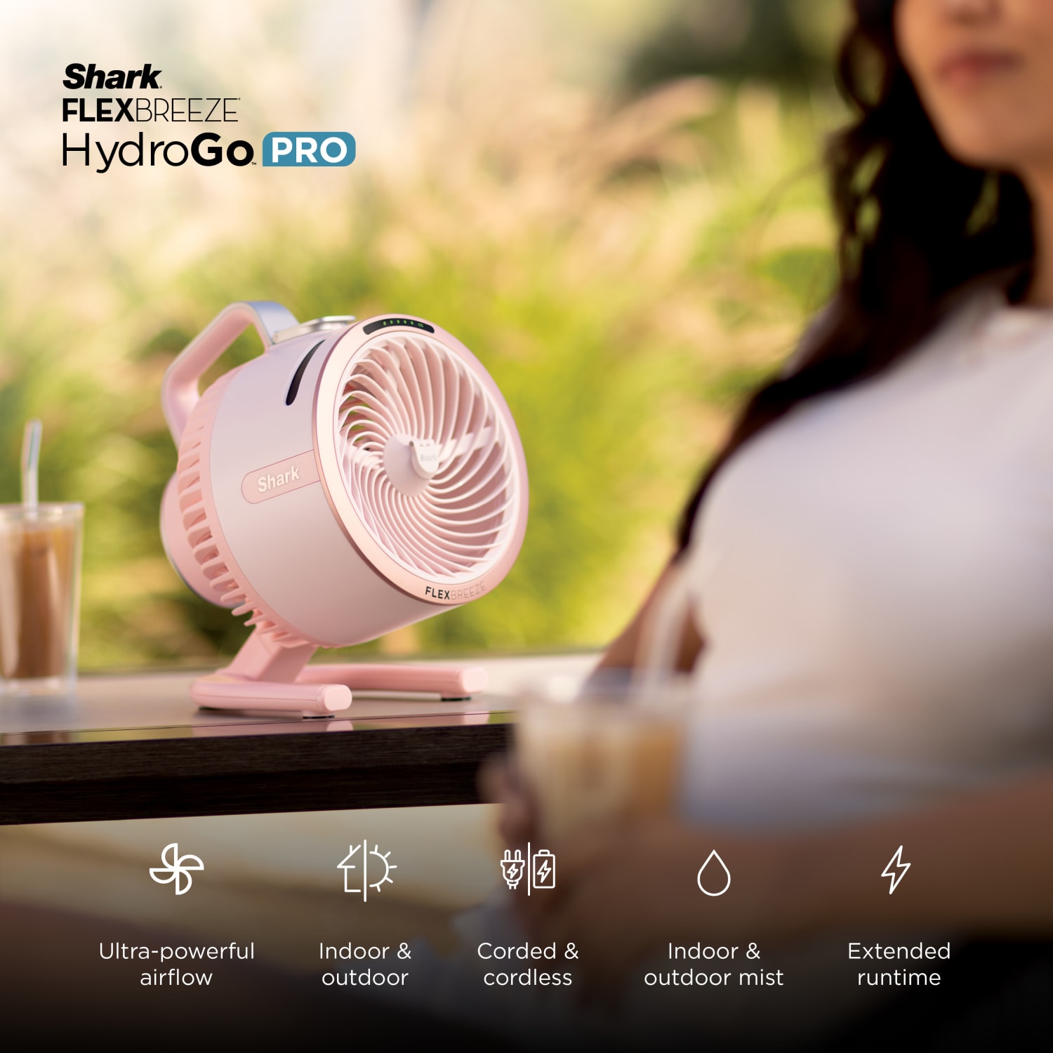 Shark FlexBreeze HydroGo Pro Fan, Sky, Total Qty 1 - Image 3