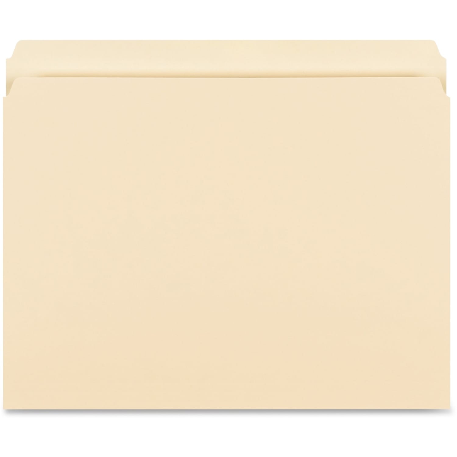 Business Source Straight-Cut 1-ply Tab Heavyweight File Folders - Letter - 8 1/2inx11in Sheet Size - Straight Tab Cut - 16518