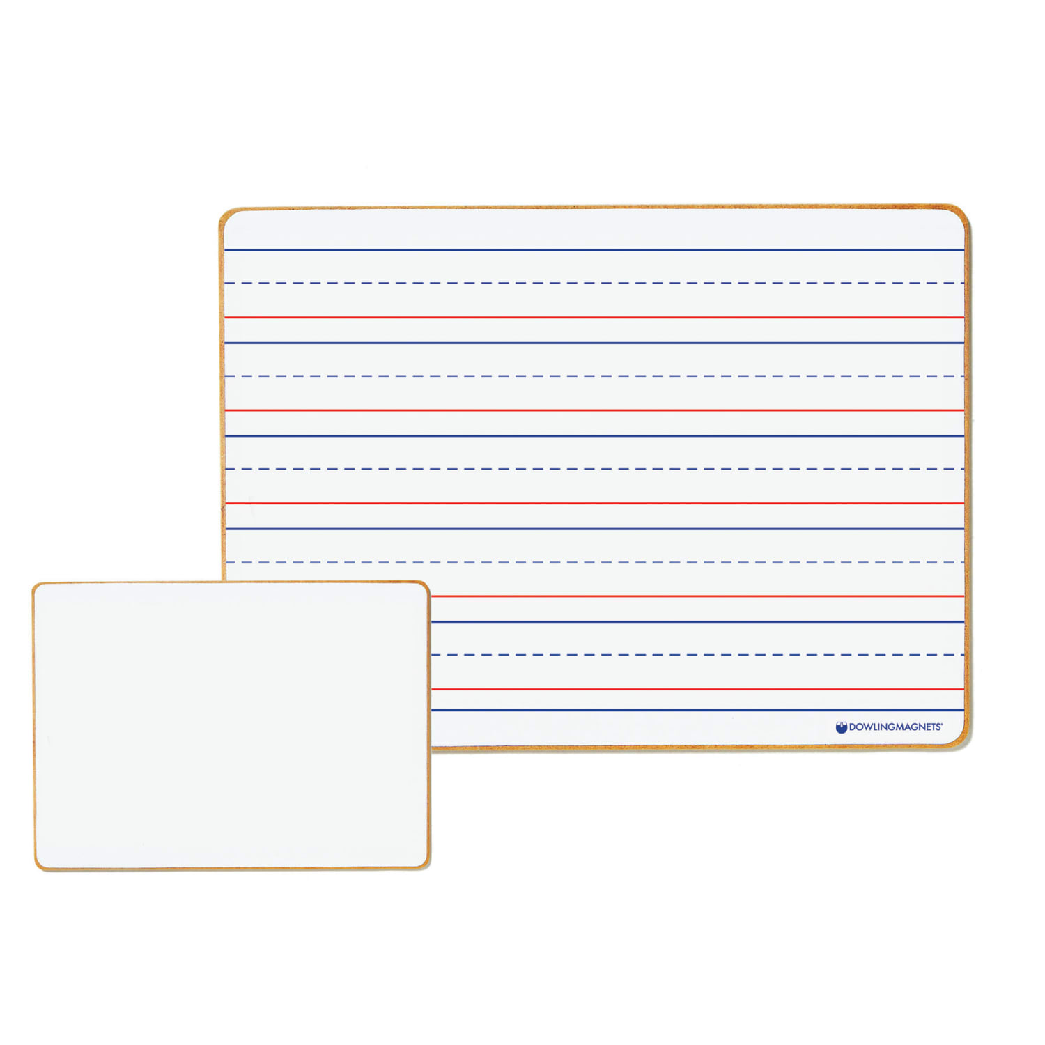 Dowling Magnets Magnetic Dry-Erase Lined & Blank Boards, 12in x 8-3/4in, White, Set Of 5 Boards - Image 3