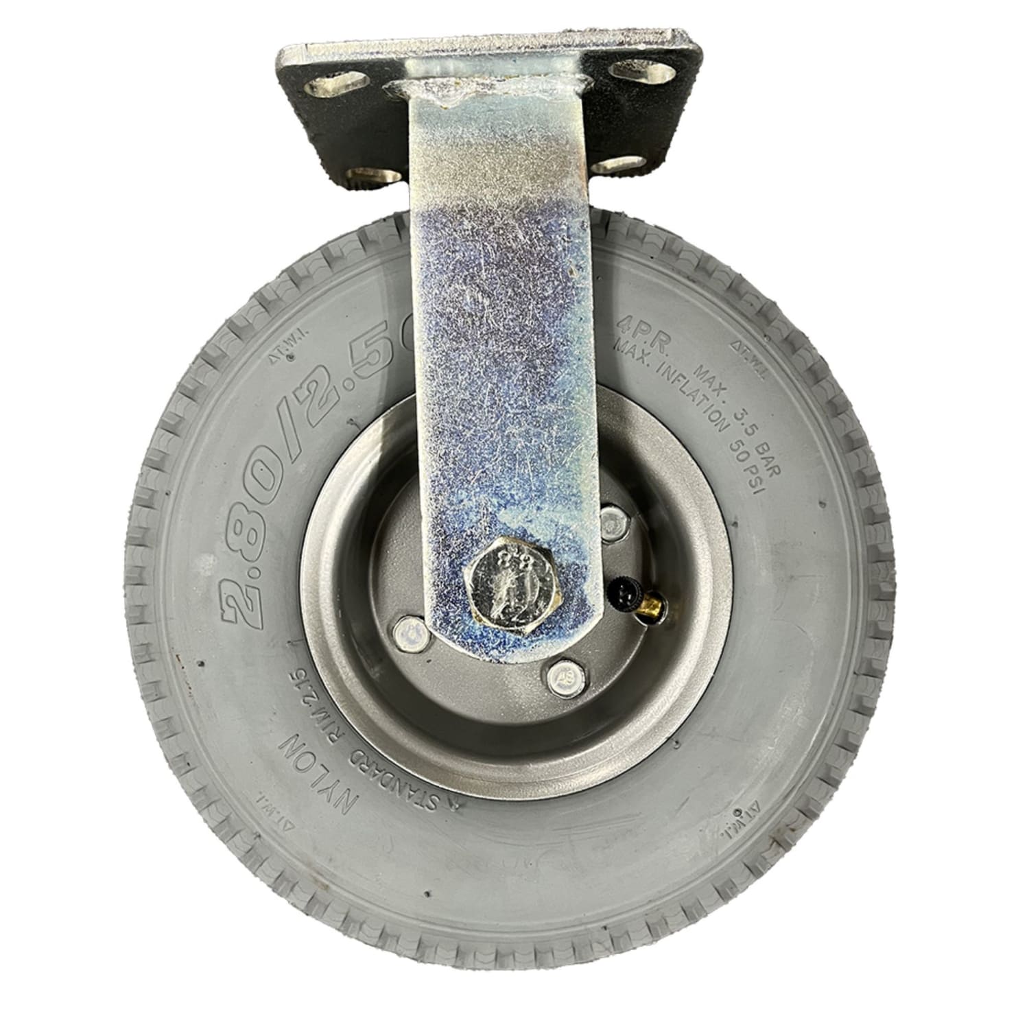 CSL Pneumatic Casters, Rigid, 8in, Gray, Set Of 2 Casters