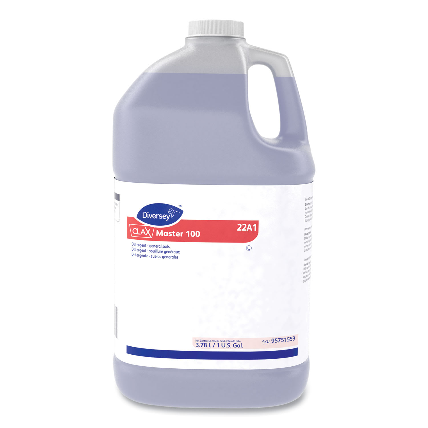 Diversey Clax Clax Master 100, Liquid, Unscented, 4/Carton