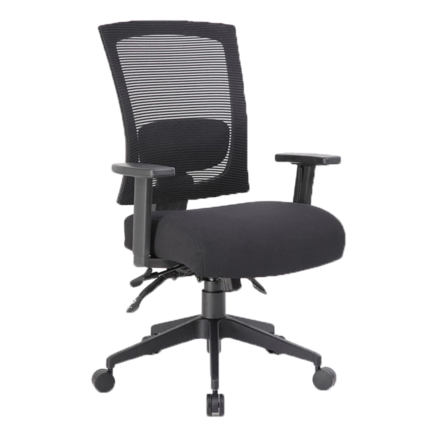 Boss Office Products Mesh-Back 3-Paddle Task Chair, Black
