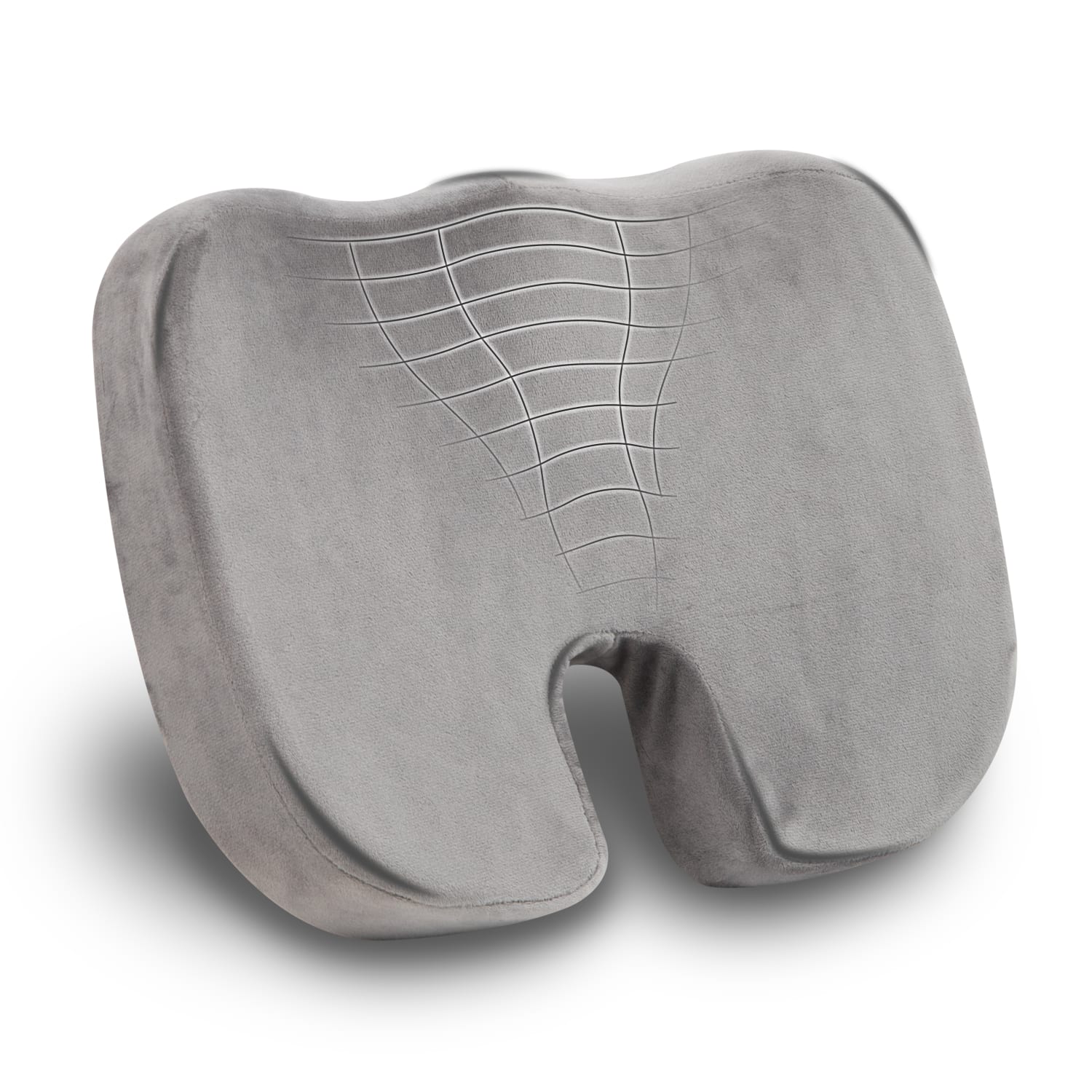 Mind Reader Ergonomic Orthopedic Seat Cushion, Memory Foam, 2-3/4inH x 13-1/2inW x 18inL, Gray - Image 3