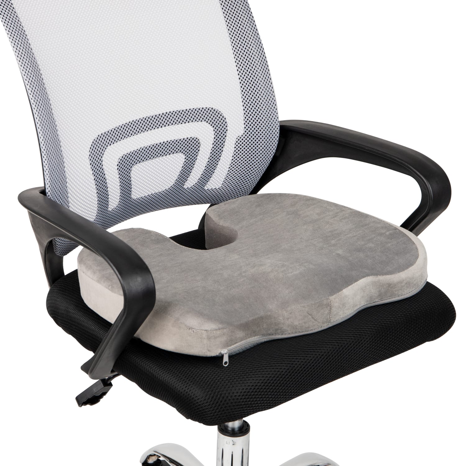 Mind Reader Ergonomic Orthopedic Seat Cushion, Memory Foam, 2-3/4inH x 13-1/2inW x 18inL, Gray - Image 8