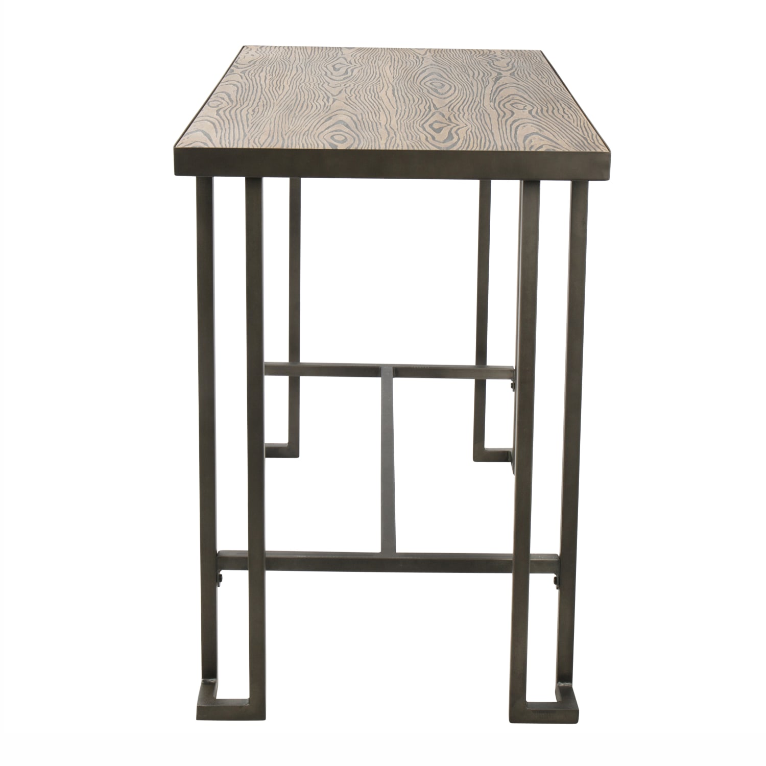 Lumisource Roman Industrial Counter Table, Rectangular, Brown/Antique - Image 3