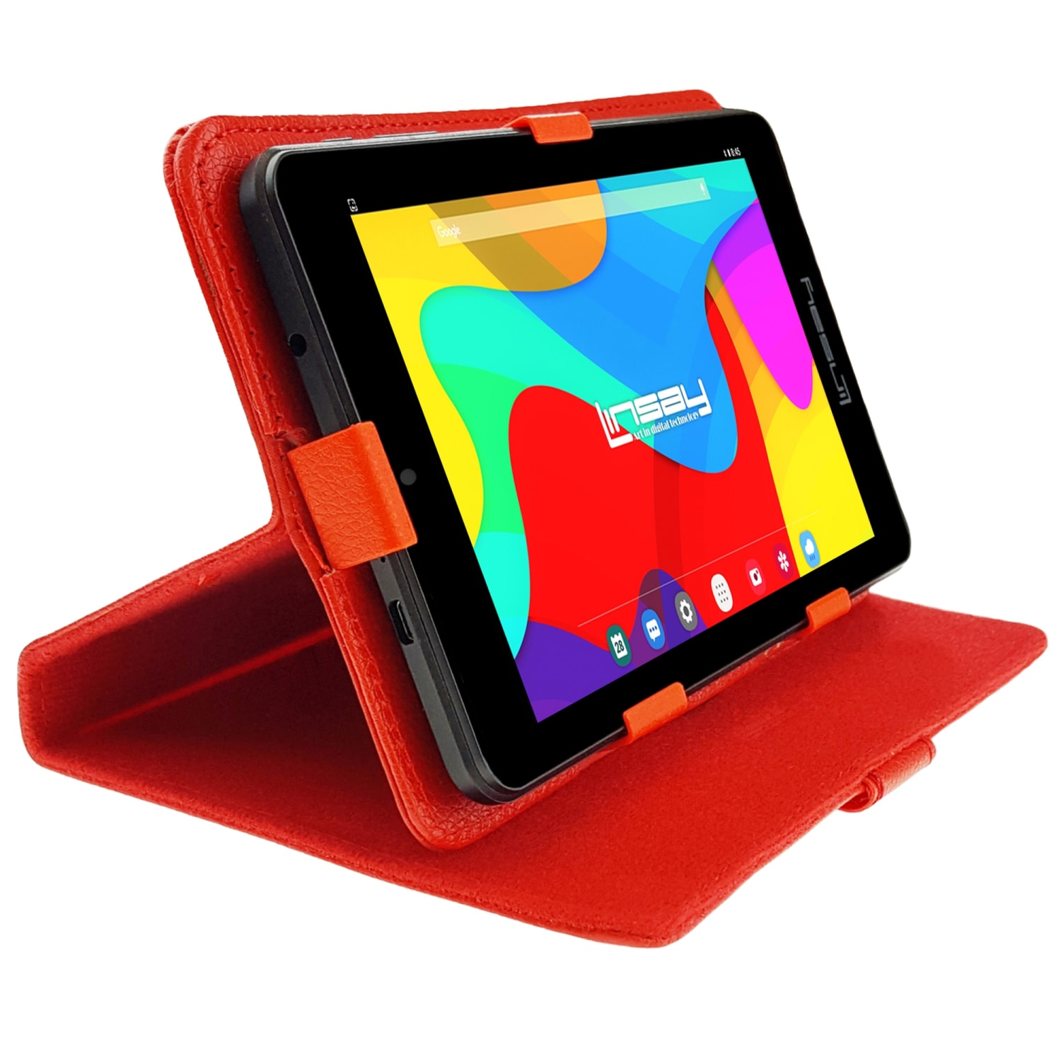 Linsay F7 Tablet, 7in Screen, 2GB Memory, 64GB Storage, Android 13, Red - Image 4