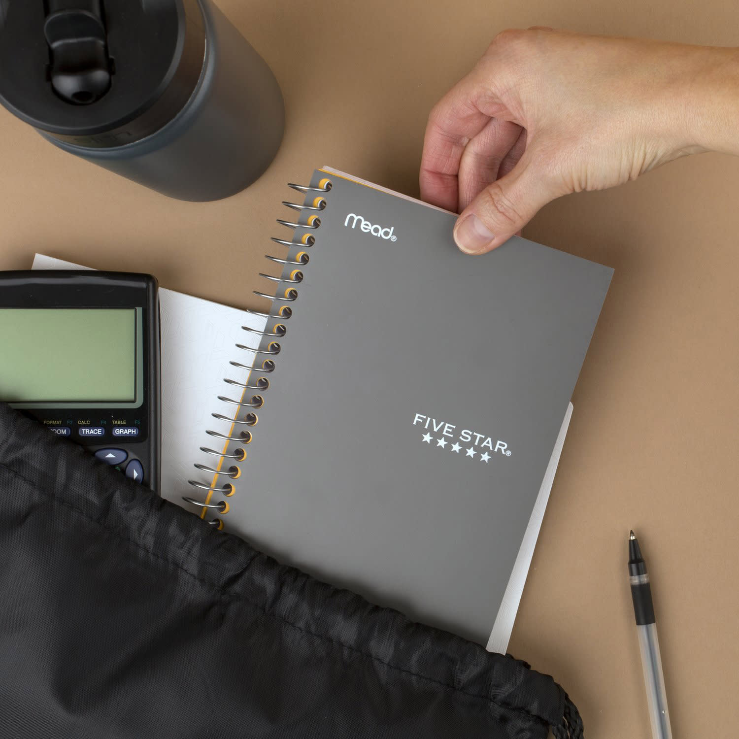 Five Star Personal Spiral Notebook, College Ruled, 4 3/8in x 7in, Gray - Image 5