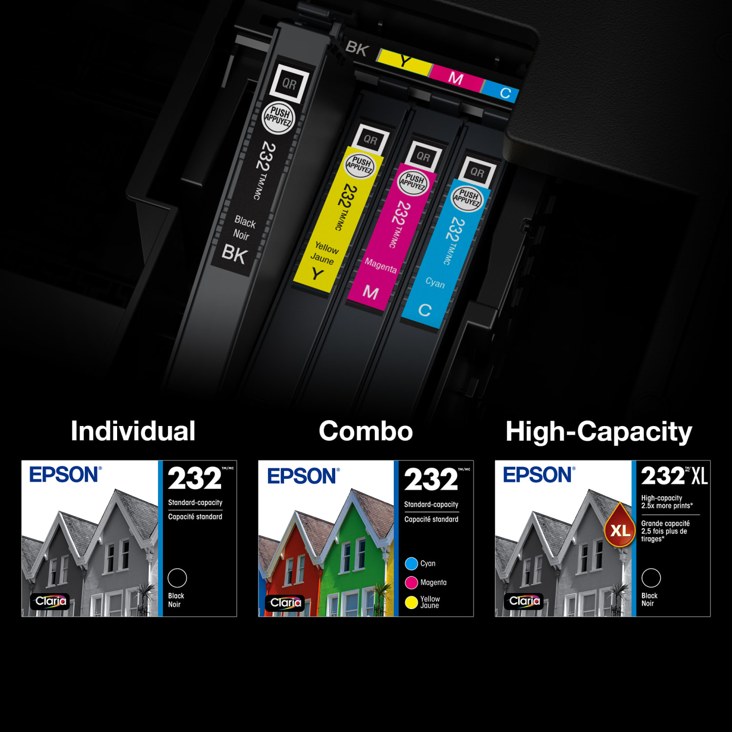 Epson 232XL Black/232 Claria Cyan; Magenta; Yellow Extra High-Yield Ink Cartridges, Set Of 4 Cartridges, T222XL120-S - Image 6