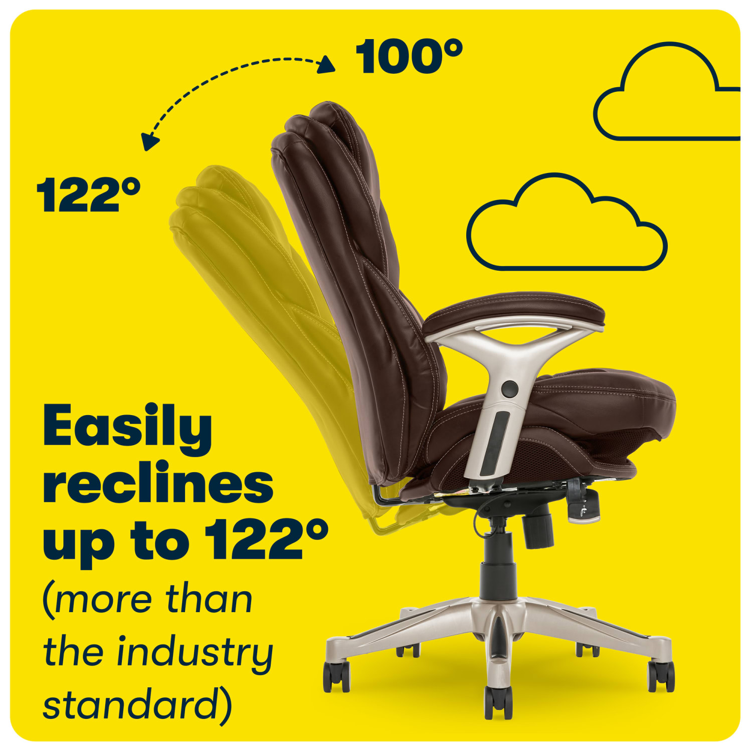 Serta Claremont Ergonomic Bonded Leather MidBack Office Chair Old ChestnutSilver PopularChairscom Serta Claremont Ergonomic Bonded Leather Mid Back Office Chair Old ChestnutSilver PopularChairscom