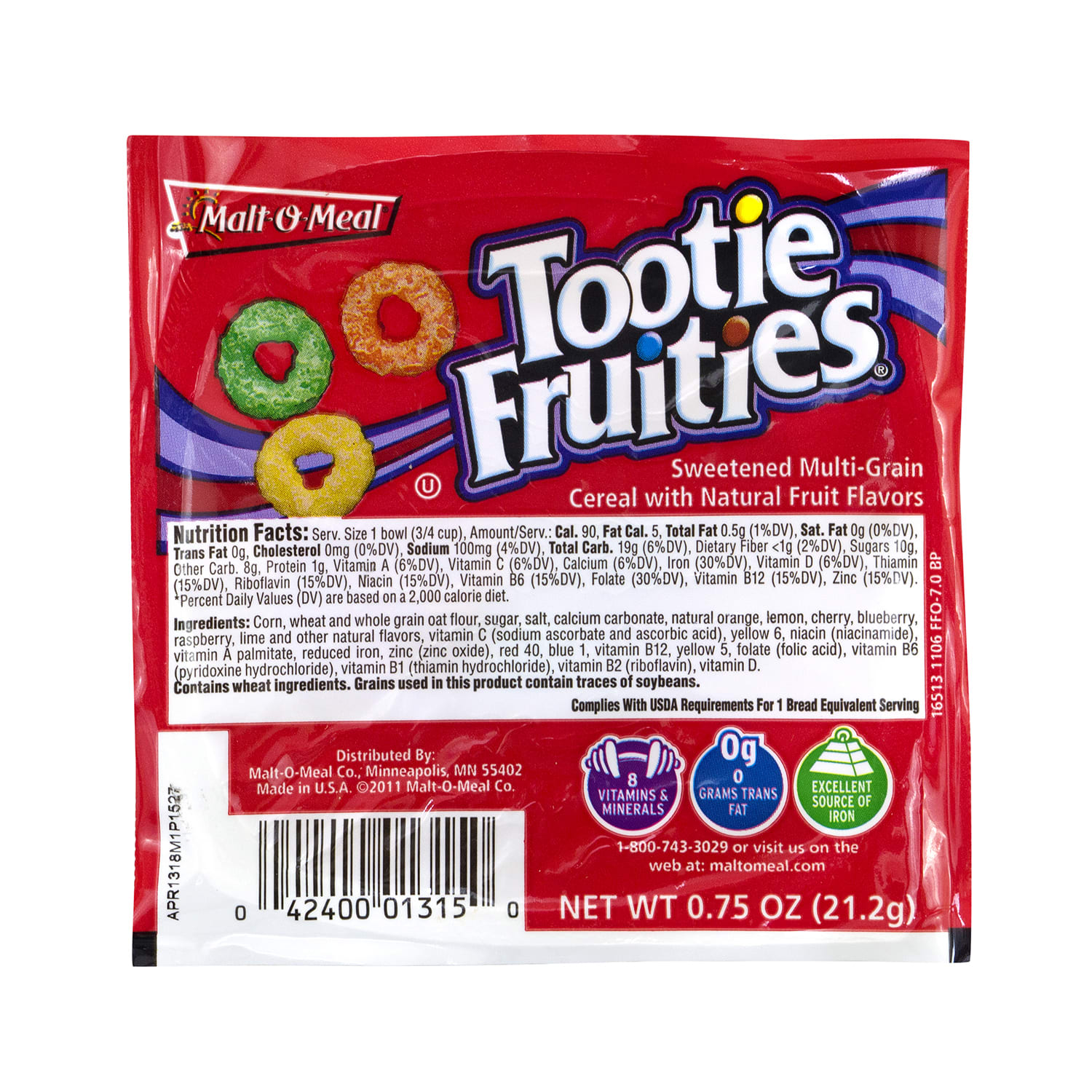 Malt-O-Meal Tootie Fruities Cereal Bowls, 1 Oz, Pack Of 96 Boxes - Image 3
