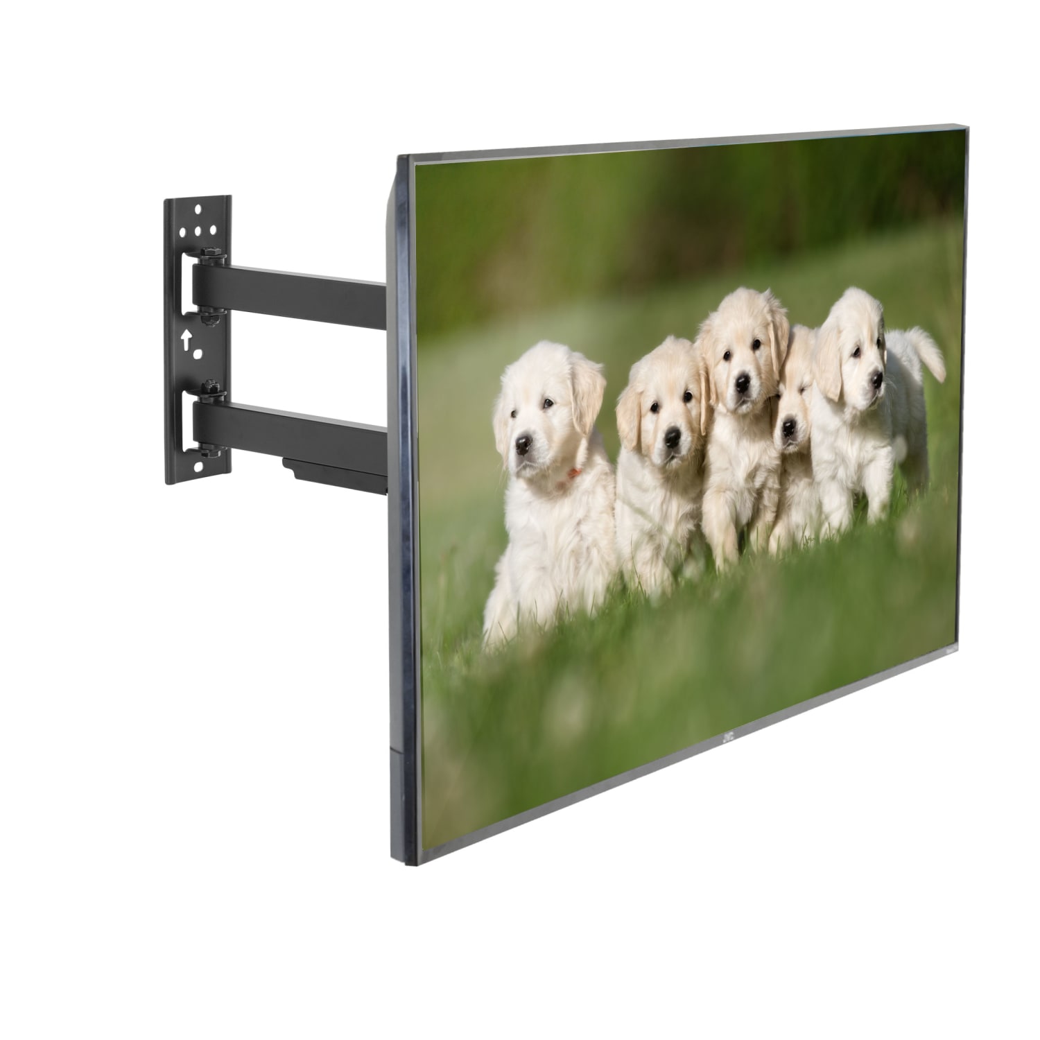 Mount-It! Heavy Duty Full Motion TV Wall Mount For Screen Sizes 37in To 80in, 2-3/4inH x 11-1/2inW x 28-1/2inD, Black - Image 3