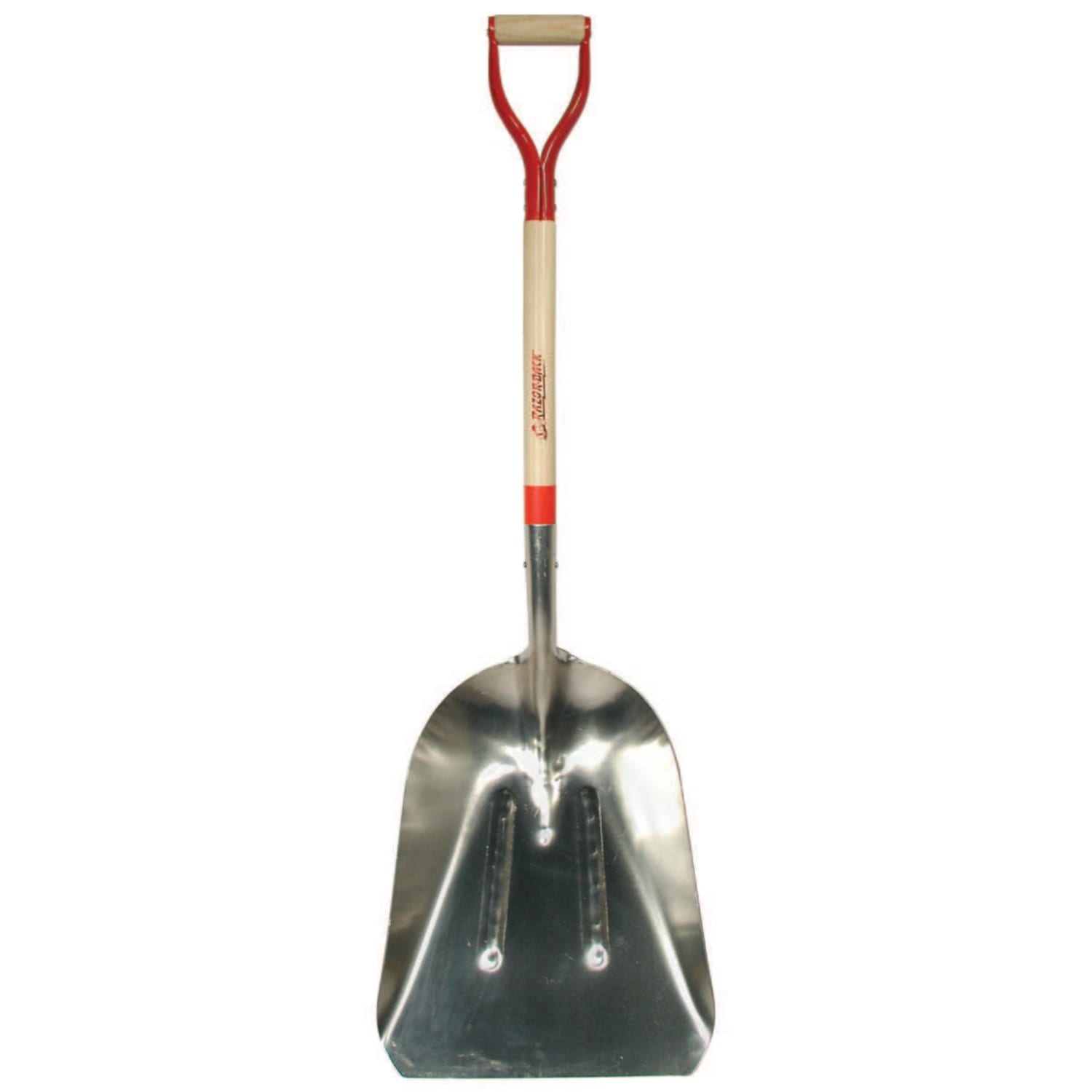 Aluminum Scoops, 19.75 x 15.25 Blade, 31 in White Ash Steel D-Grip
