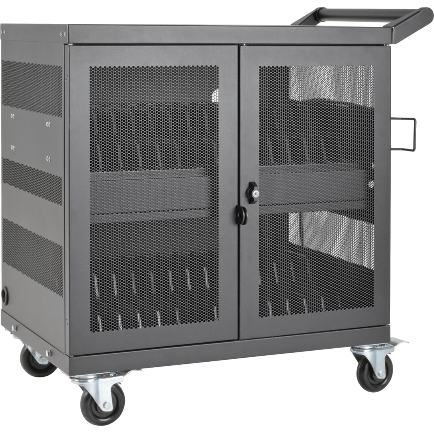Eaton Tripp Lite Series 32-Port USB Charging Cart Storage Station Android Tablet iPad - Cart (sync and charge) - for 32 tablets - powder-coated steel - black - Image 3