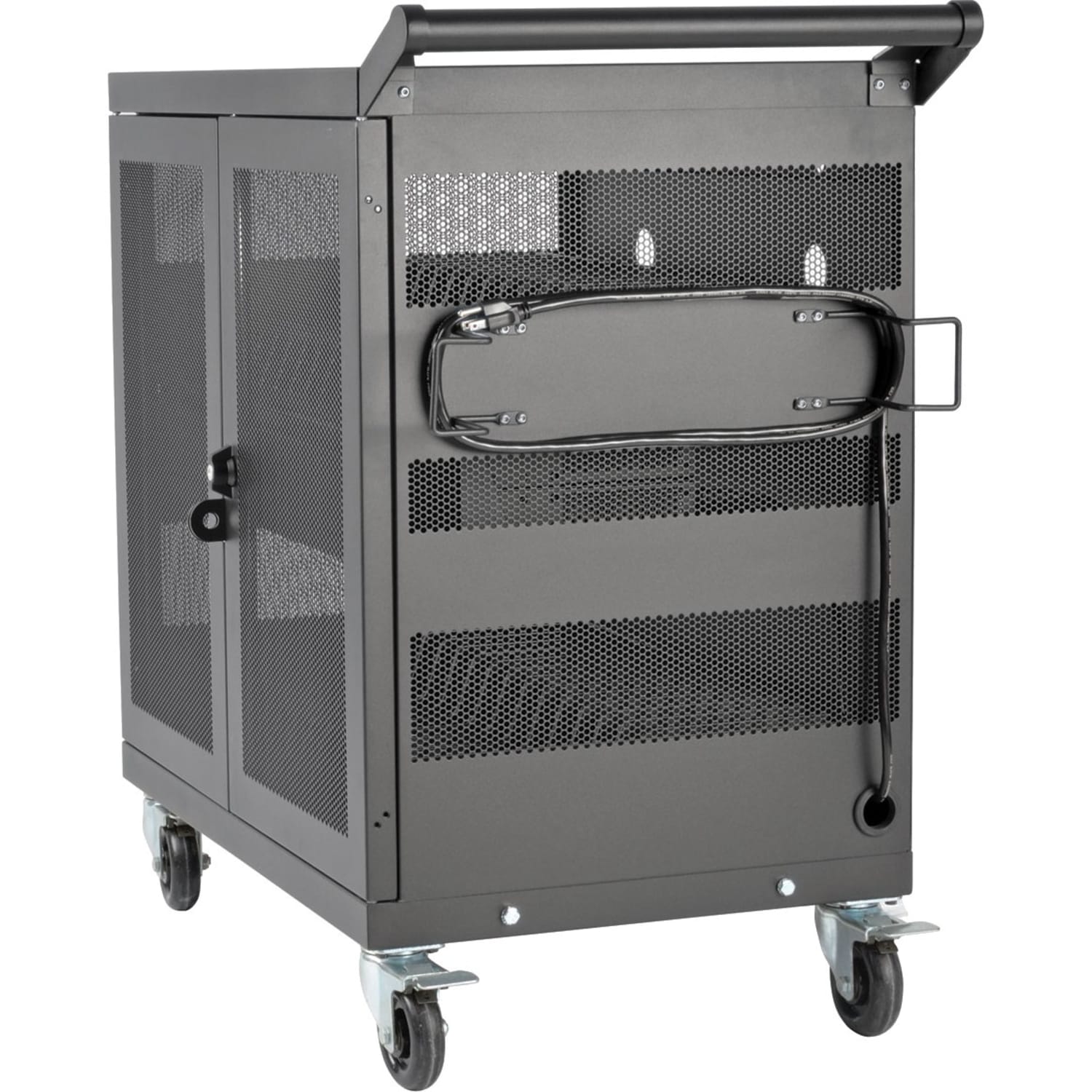 Eaton Tripp Lite Series 32-Port USB Charging Cart Storage Station Android Tablet iPad - Cart (sync and charge) - for 32 tablets - powder-coated steel - black - Image 5