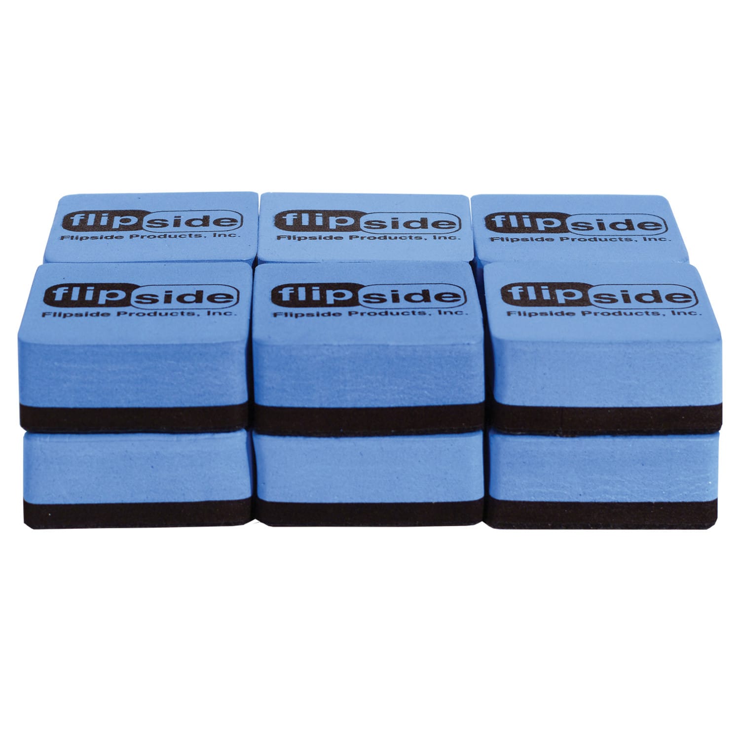 Flipside Magnetic Whiteboard Student Erasers, 2inH x 2inW x 7/8inD, Blue, Pack Of 12 Erasers, Set Of 3 Packs - Image 3