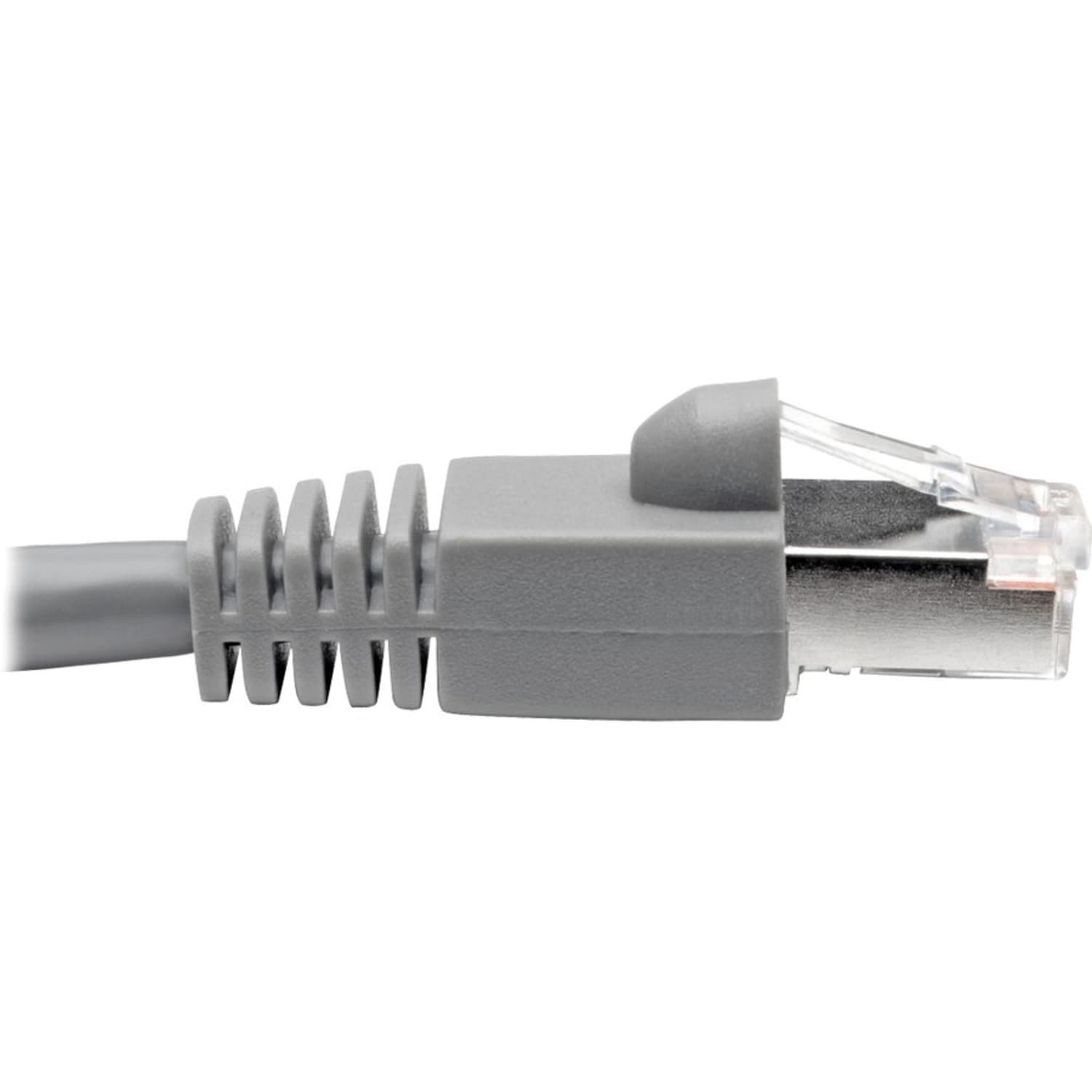 Tripp Lite Cat6a Snagless Shielded STP Network Patch Cable 10G Certified, PoE, Gray RJ45 M/M 1ft 1ft - N262001GY - Image 5