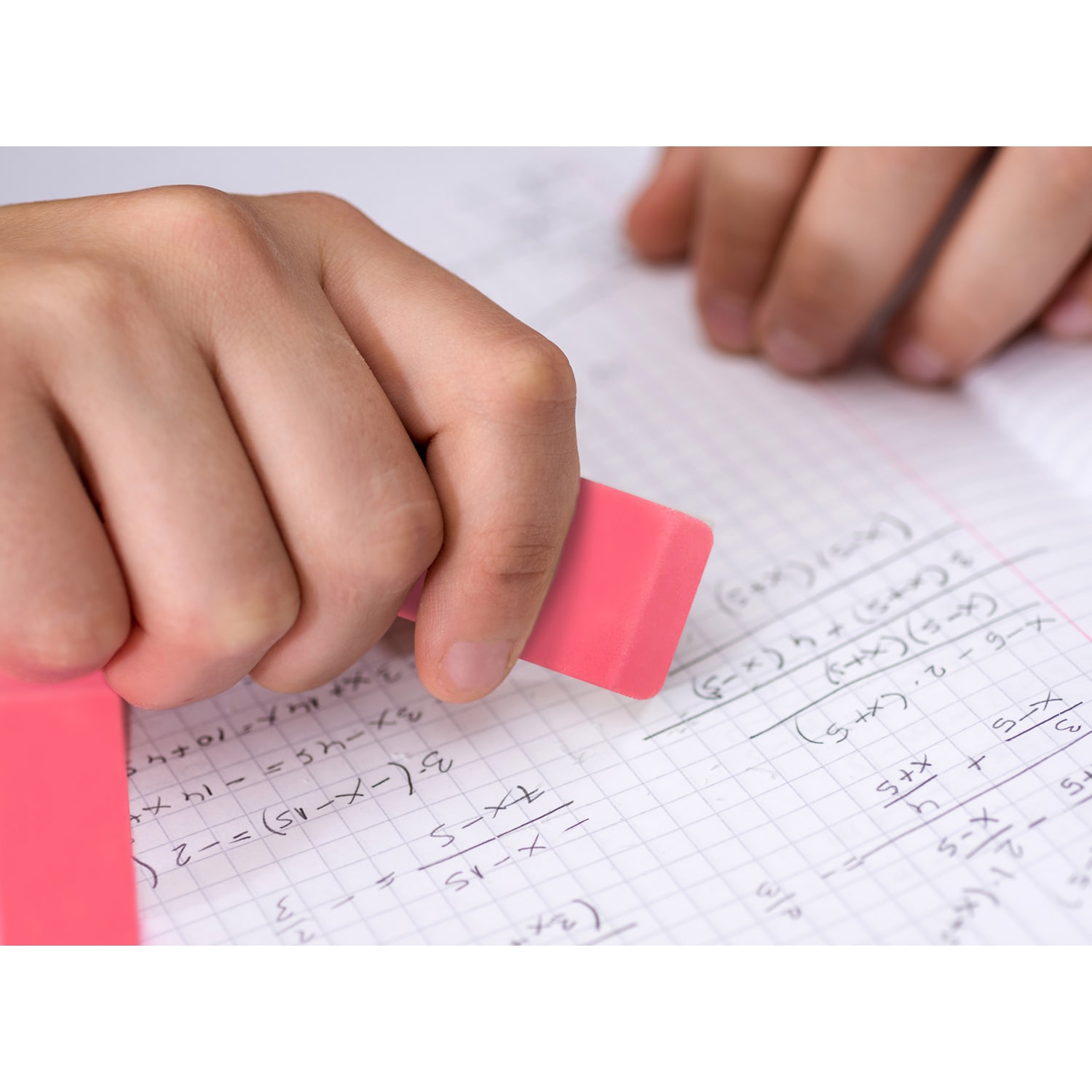 Trailmaker Rubber Erasers, 2-1/4in x 3/4in, Pink, Pack Of 100 Erasers, Set Of 3 Packs - Image 3