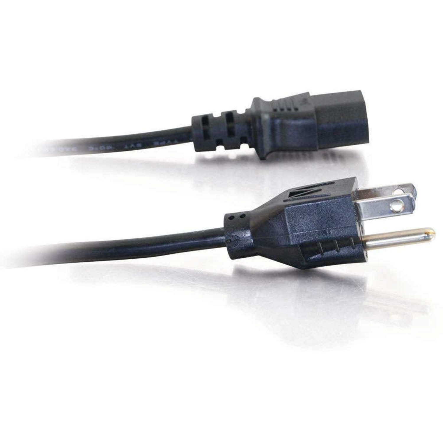 C2G 8ft Power Cord - 16 AWG - NEMA 5-15P to IEC320C13 - Computer Power - 8ftC2G 8ft 16 AWG Universal Power Cord (NEMA 5-15P to IEC320C13) TAA - Image 3